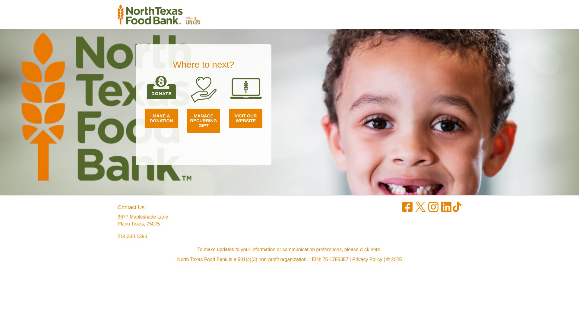 Screenshot of give.ntfb.org