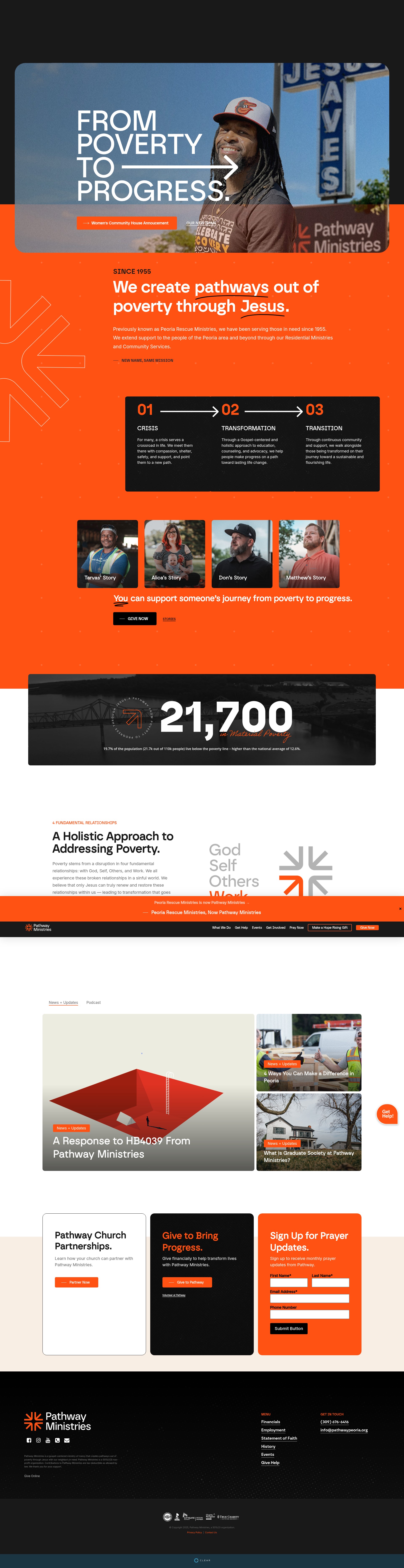 Screenshot of give.pathwaypeoria.org