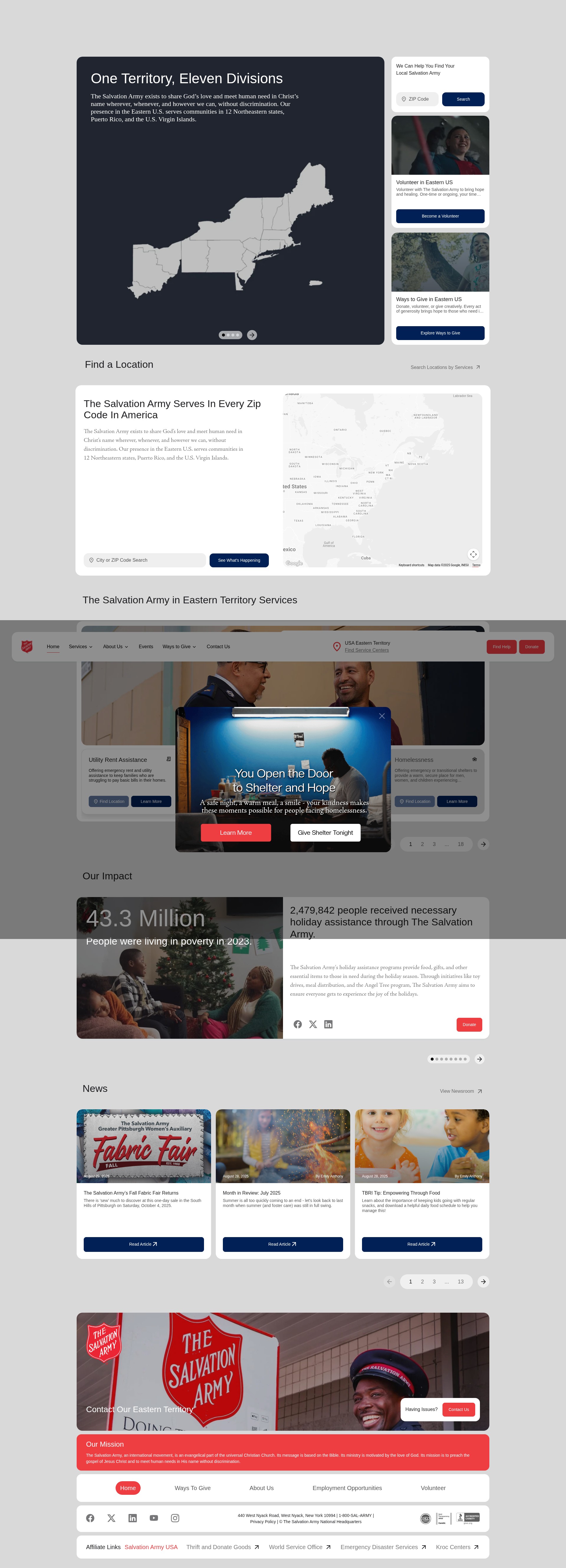 Screenshot of give.salvationarmy.org