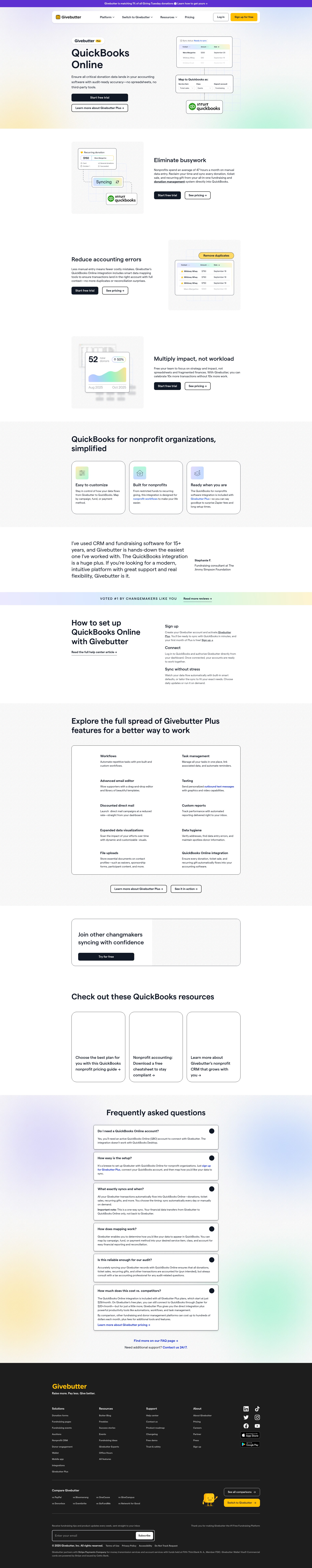 Screenshot of givebutter.com