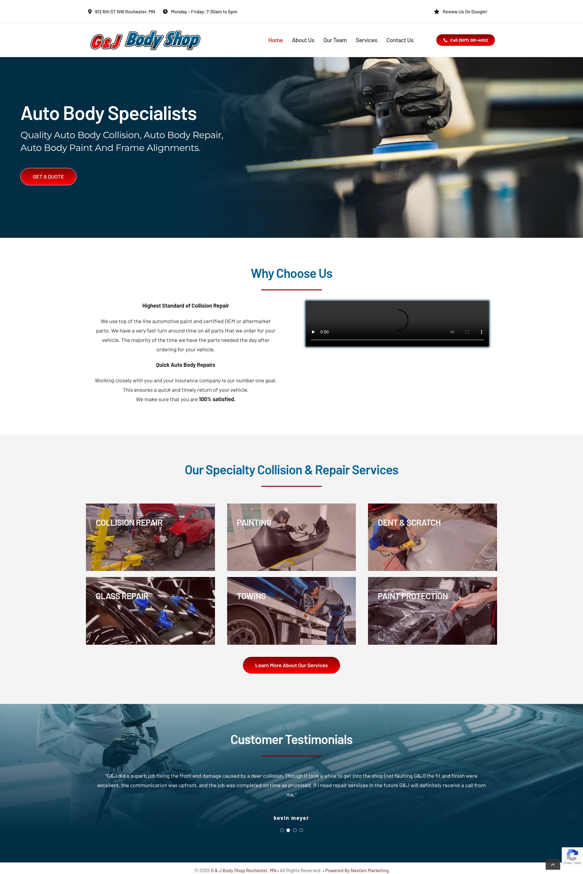 Screenshot of gjbodyshop.com