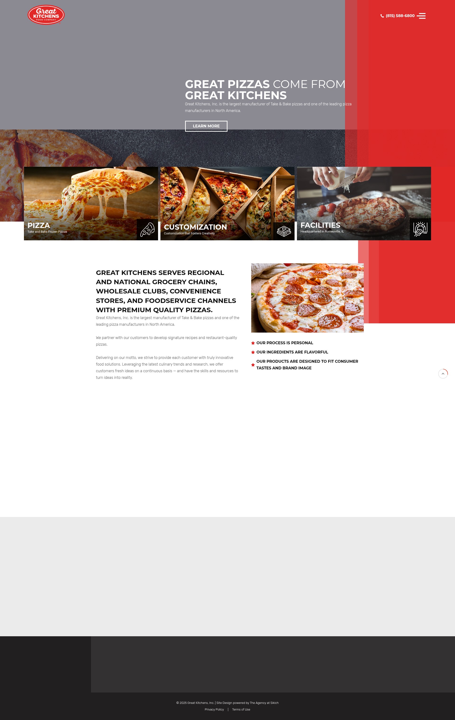 Screenshot of gkitchens.com