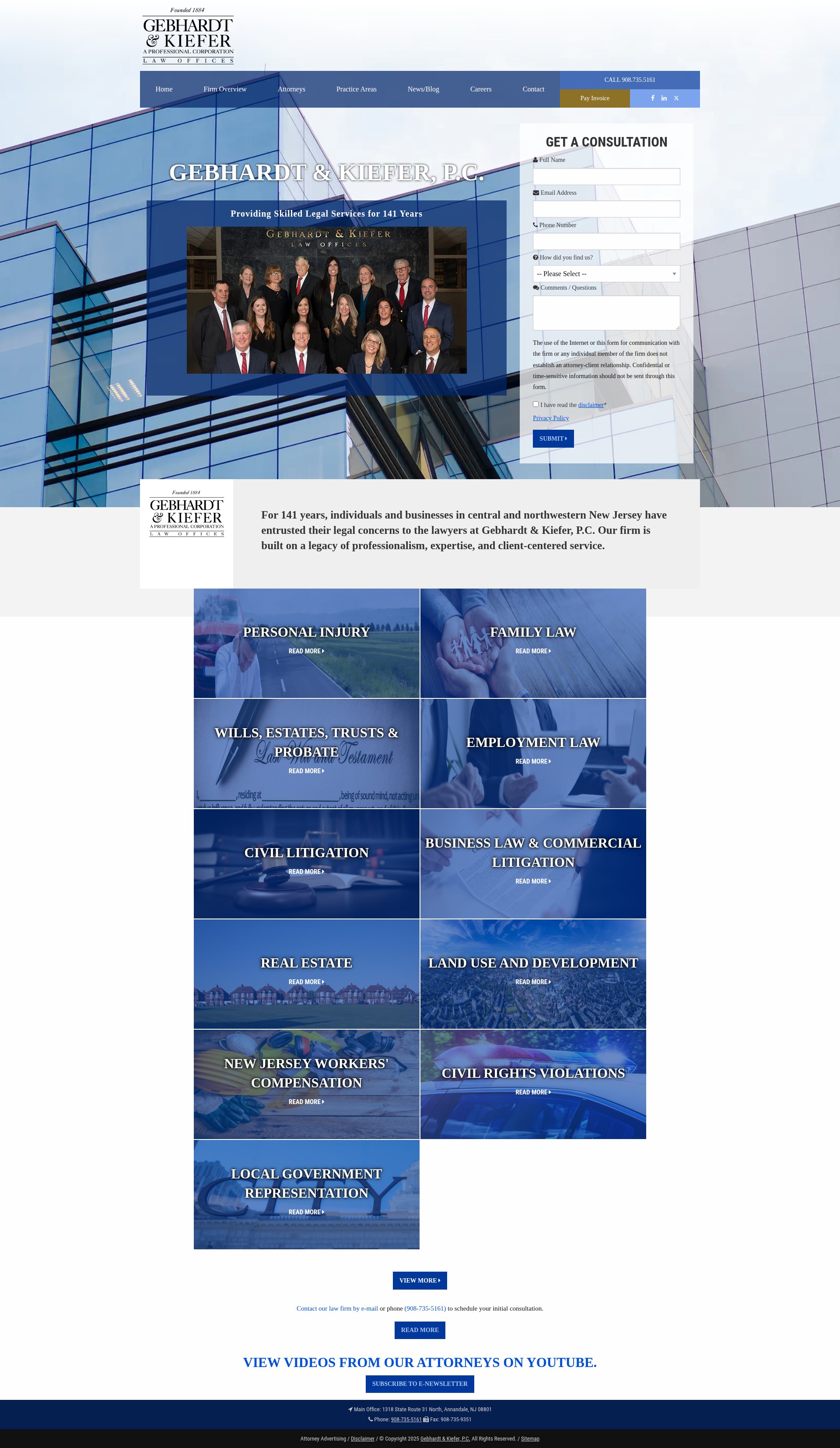 Screenshot of gklegal.com