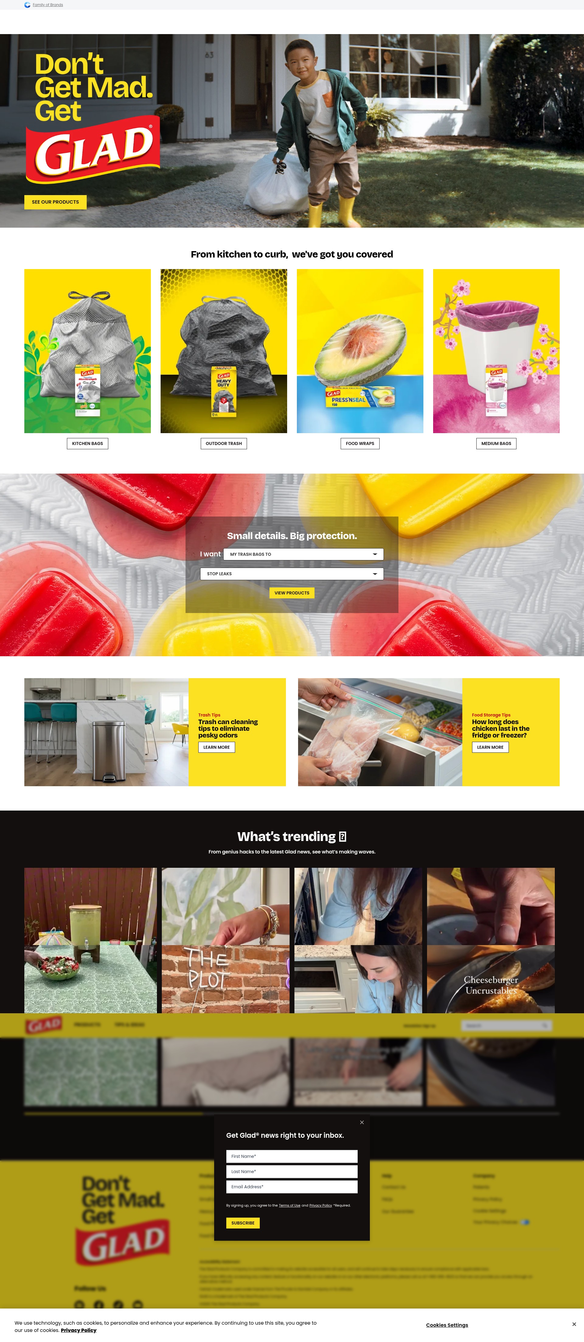 Screenshot of glad.com