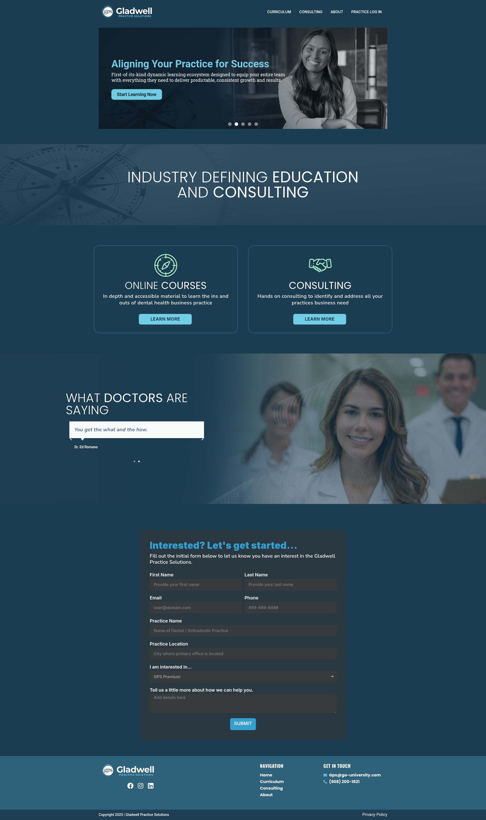 Screenshot of gladwellpracticesolutions.com