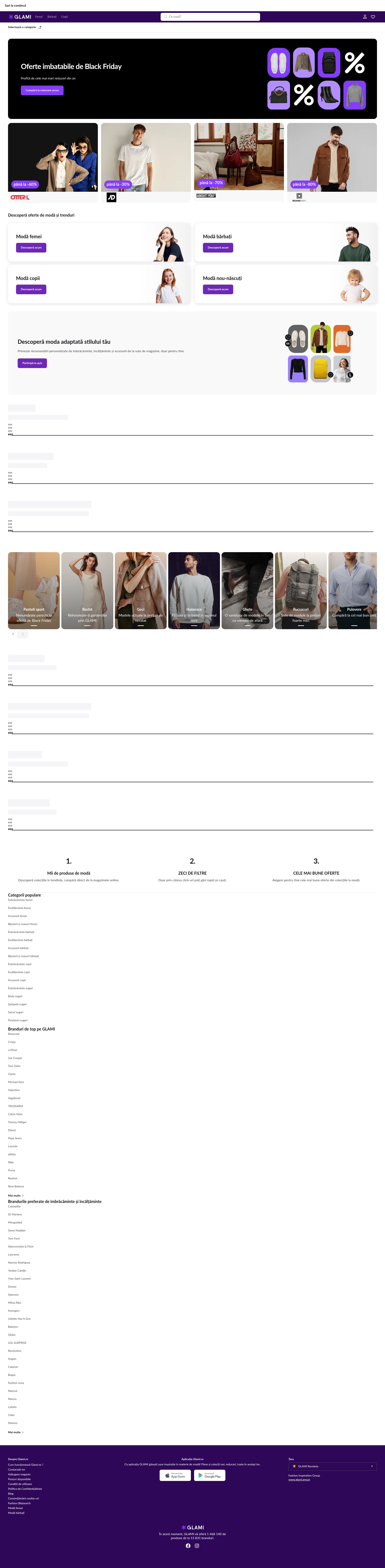Screenshot of glami.ro
