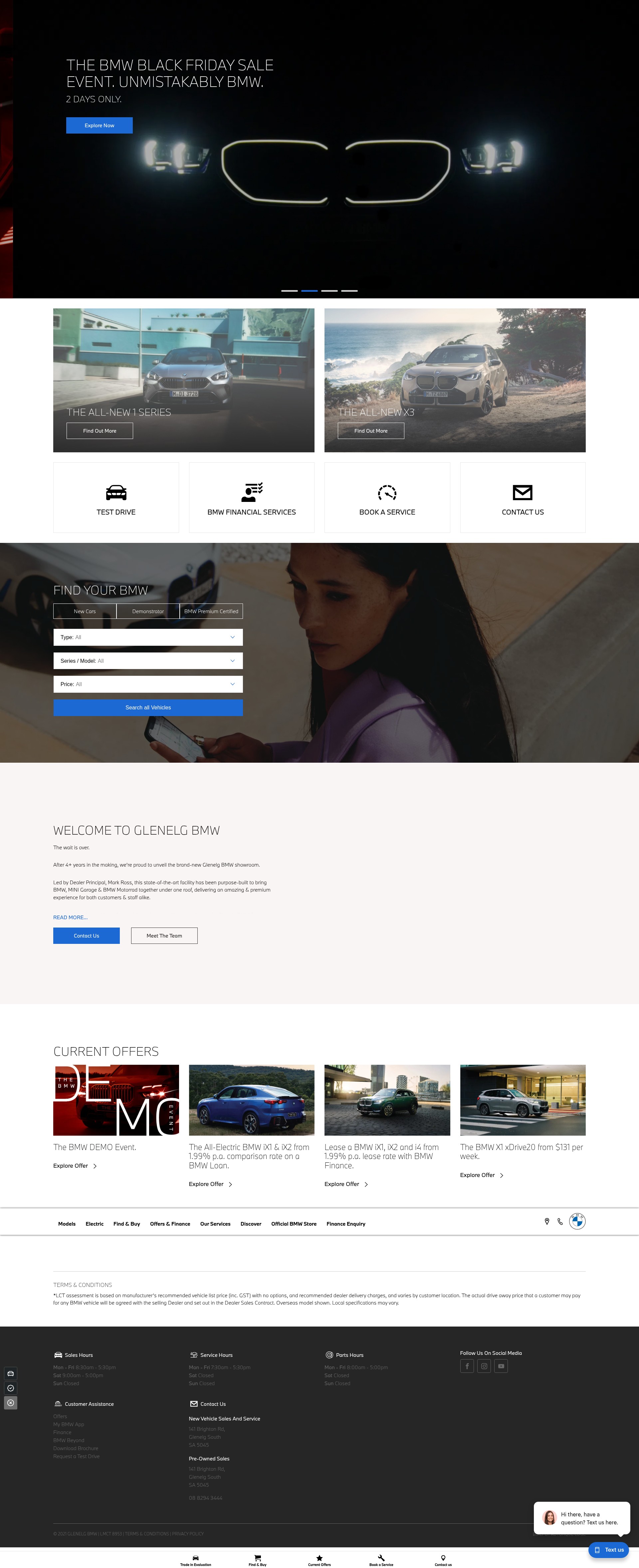 Screenshot of glenelgbmw.com.au