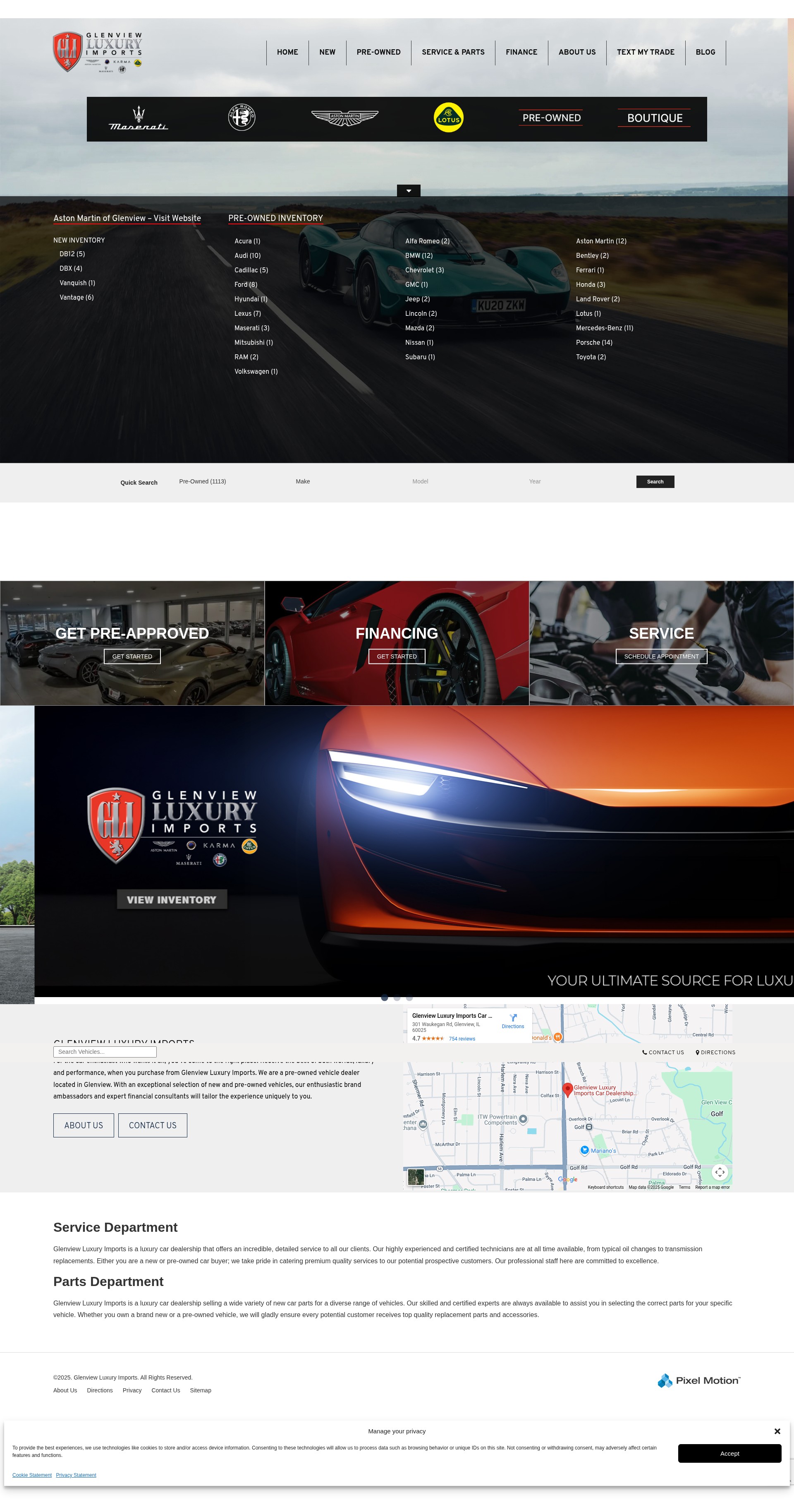 Screenshot of glenviewluxuryimports.com