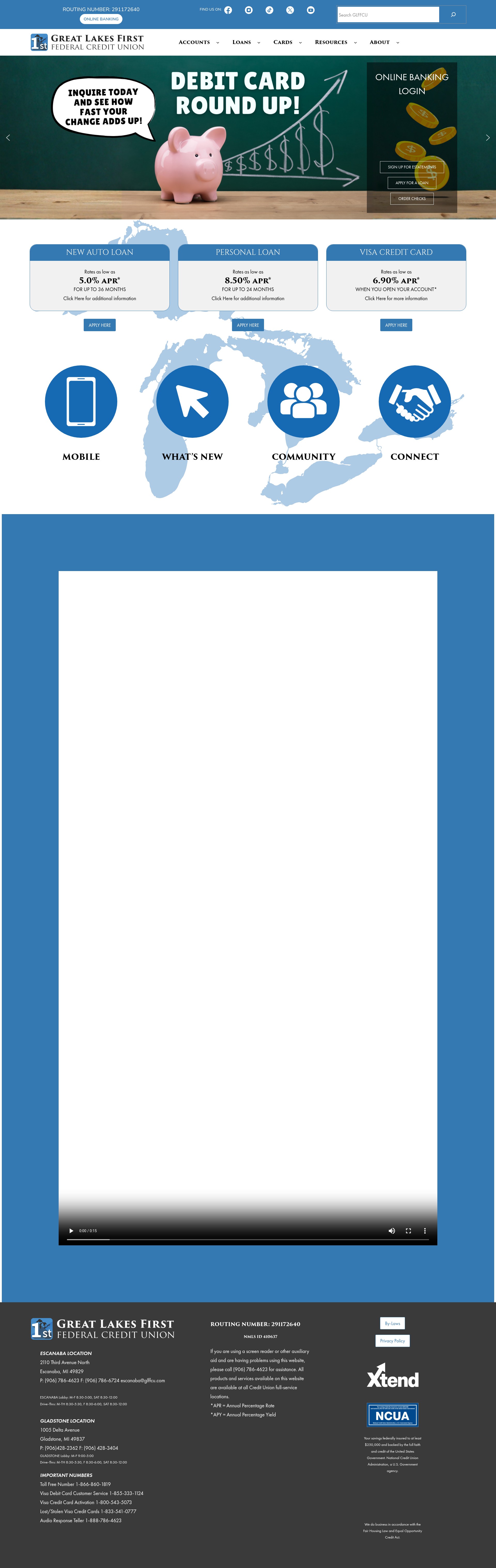 Screenshot of glffcu.com