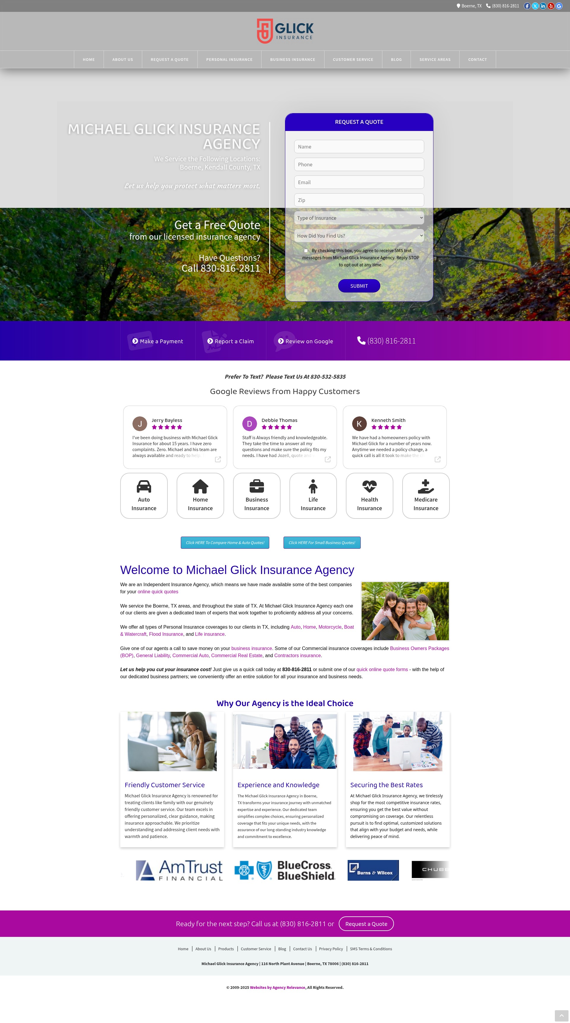 Screenshot of glickinsurance.com
