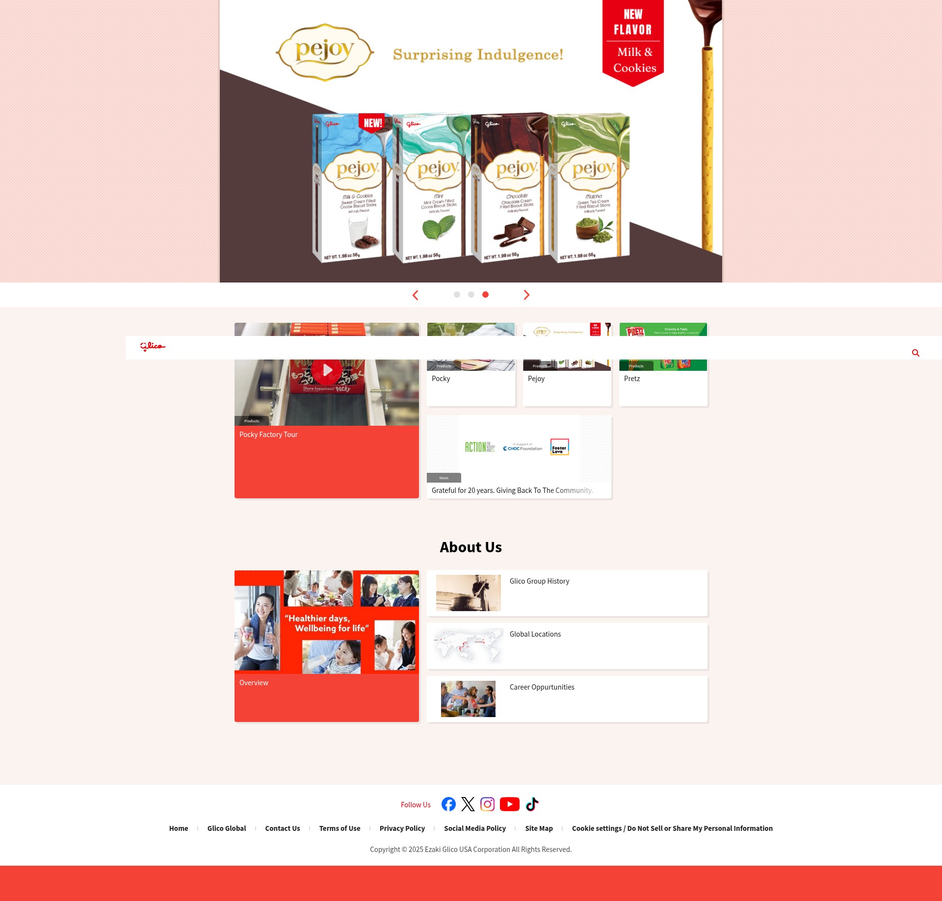 Screenshot of glico.com