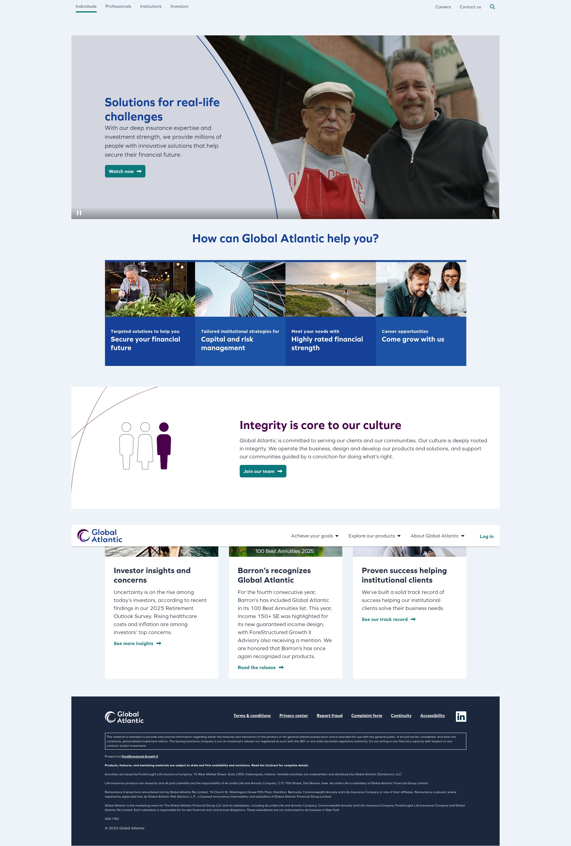 Screenshot of globalatlantic.com