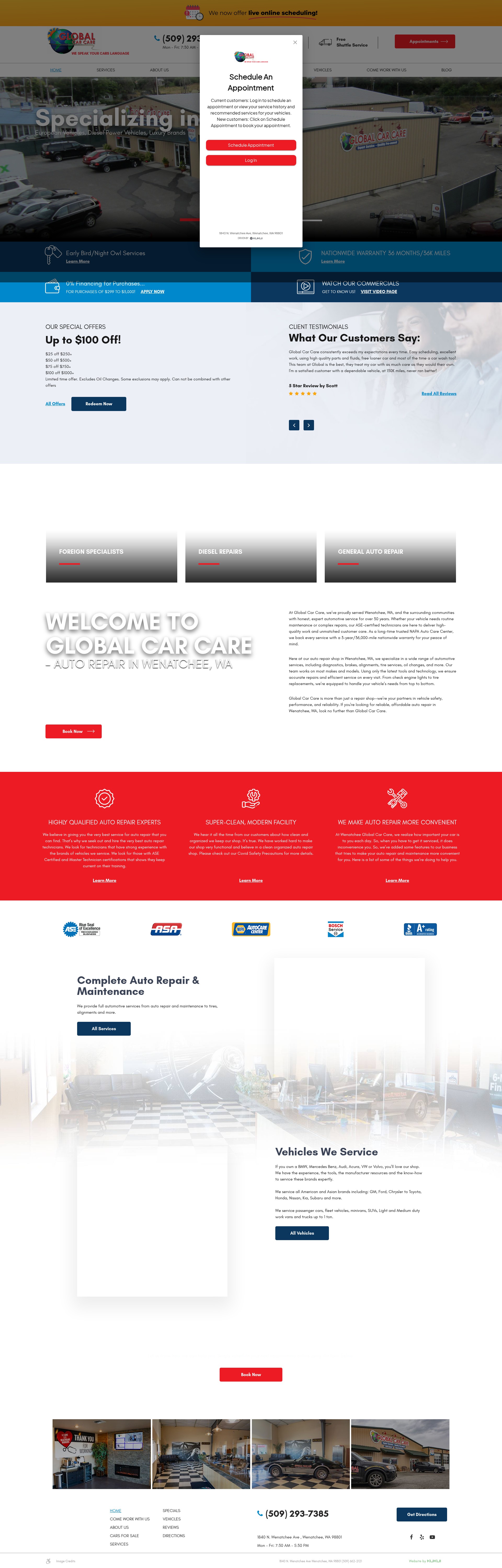 Screenshot of globalcarcare.net