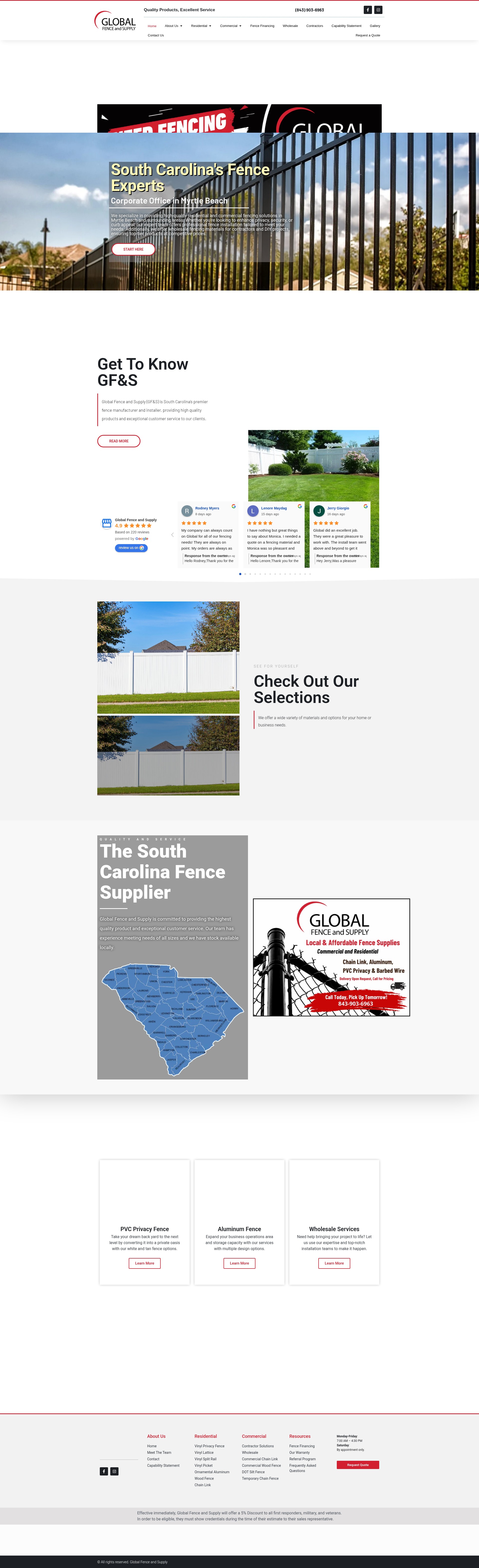 Screenshot of globalfenceandsupply.com