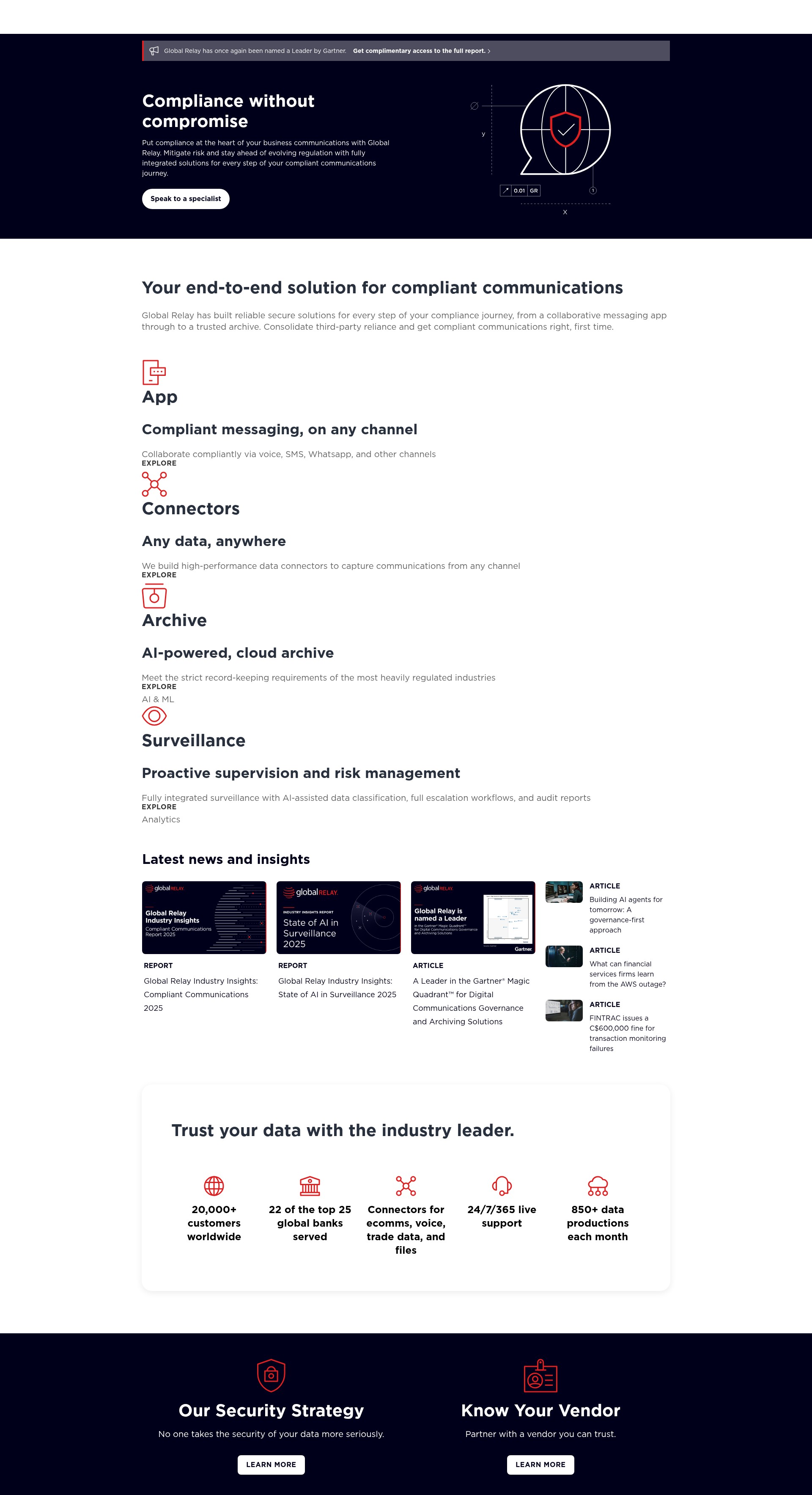 Screenshot of globalrelay.com