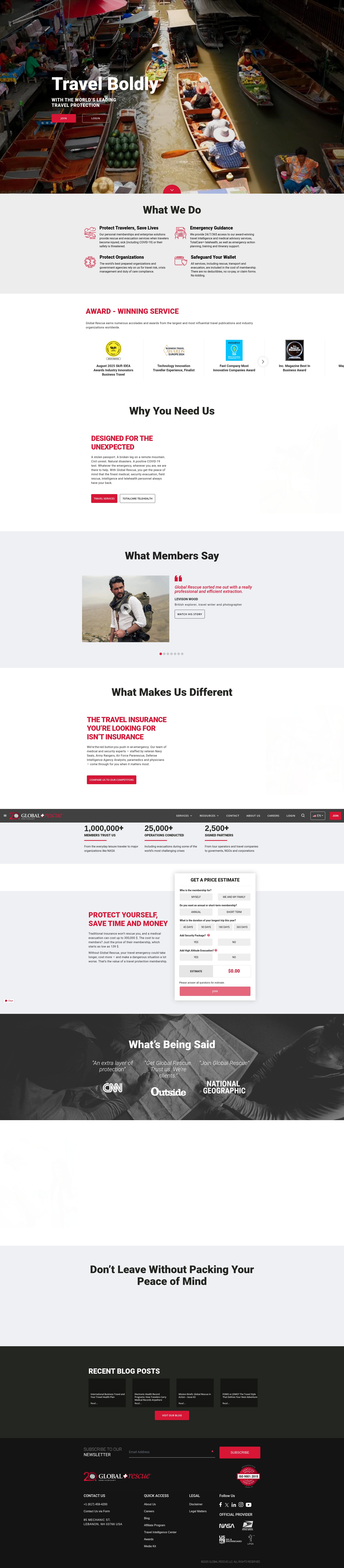 Screenshot of globalrescue.com