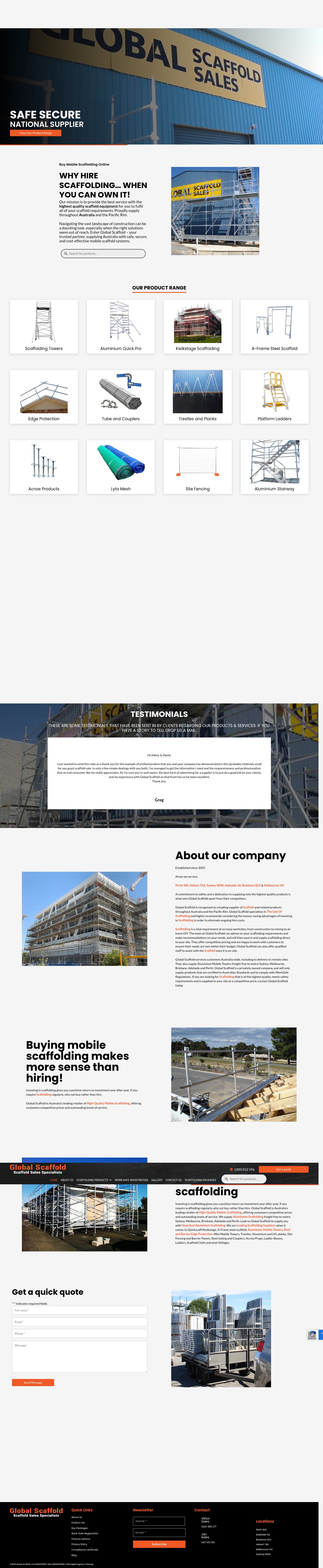 Screenshot of globalscaffold.com.au