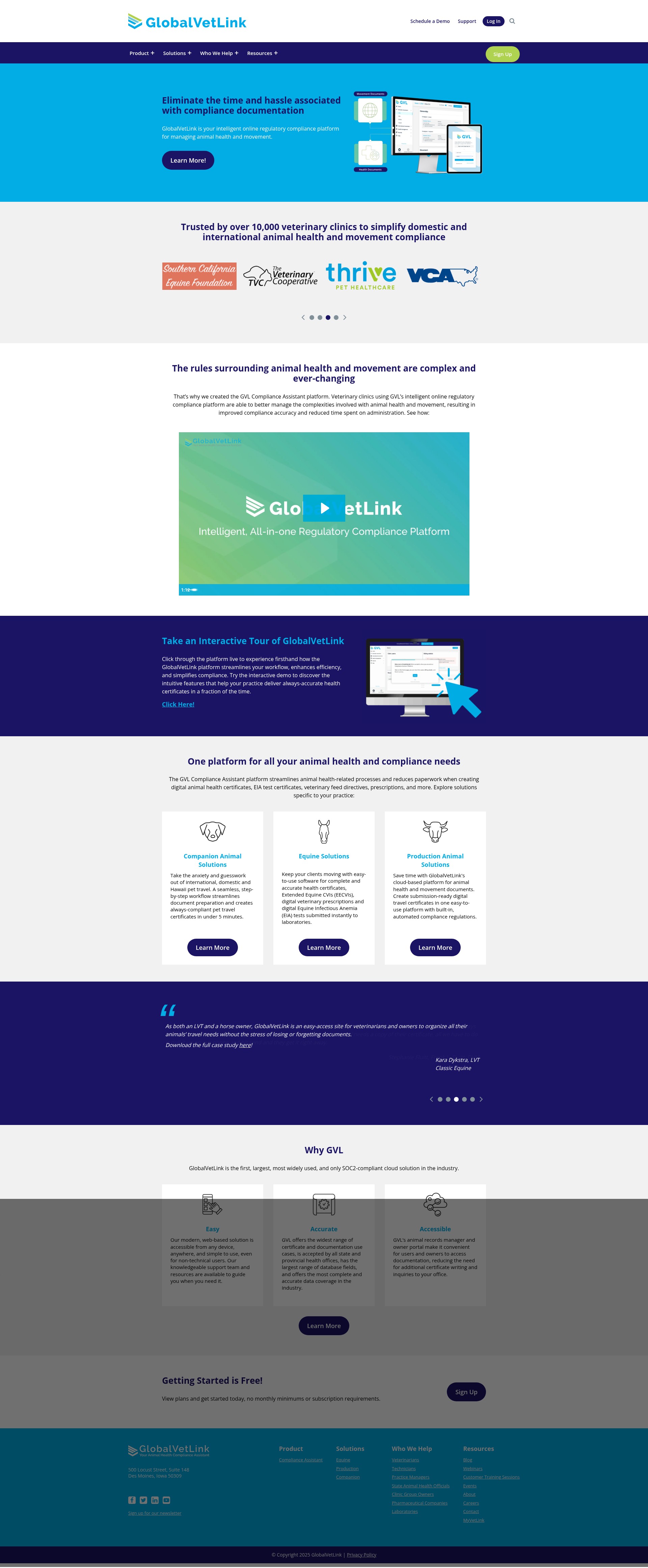 Screenshot of globalvetlink.com