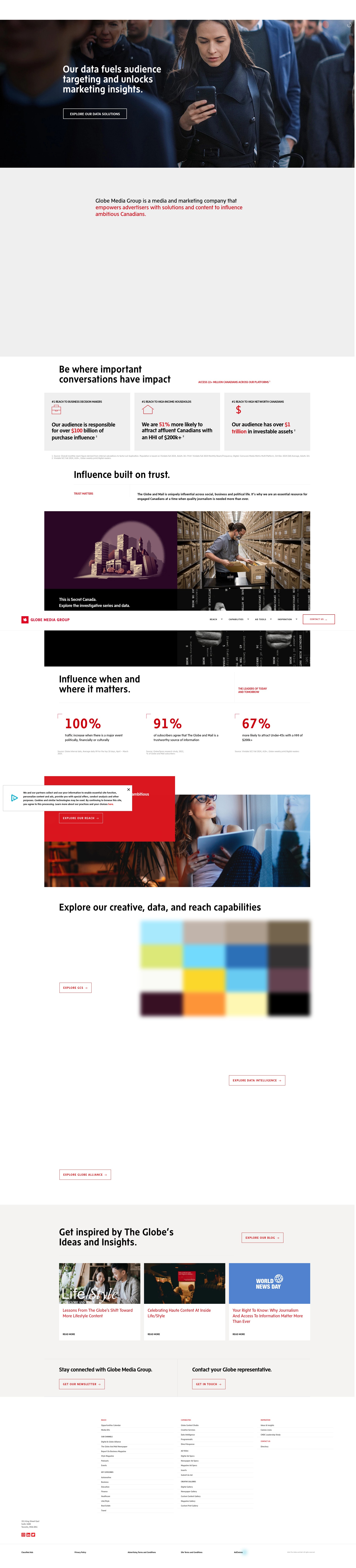 Screenshot of globemediagroup.ca