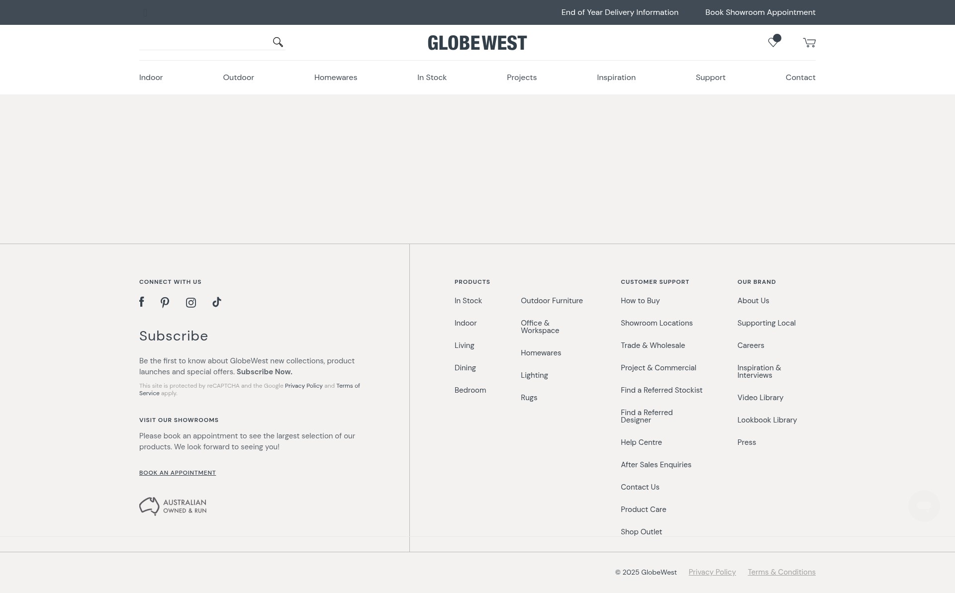 Screenshot of globewest.com.au