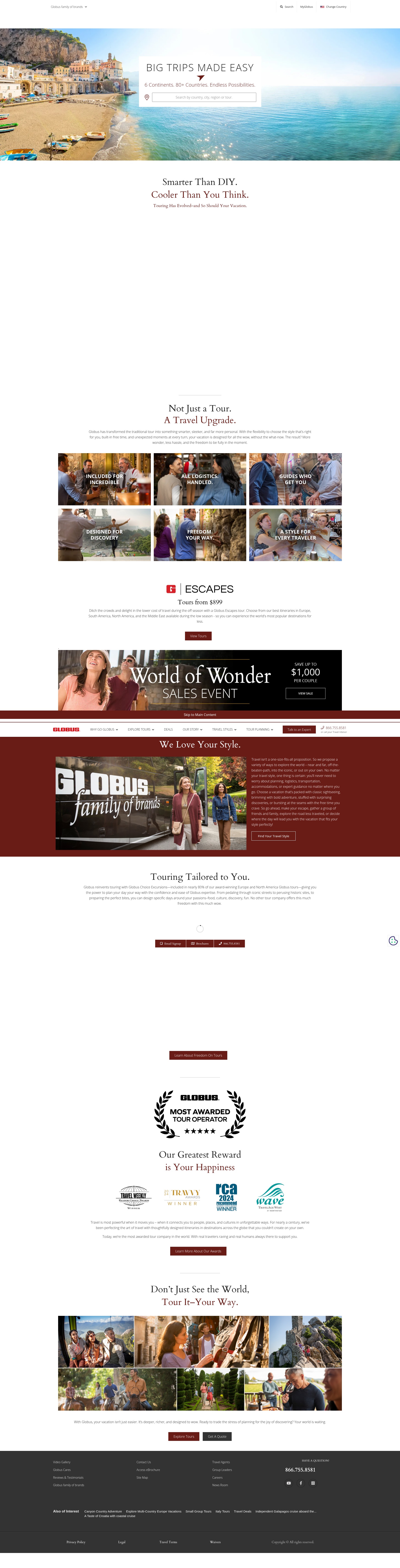 Screenshot of globusjourneys.com