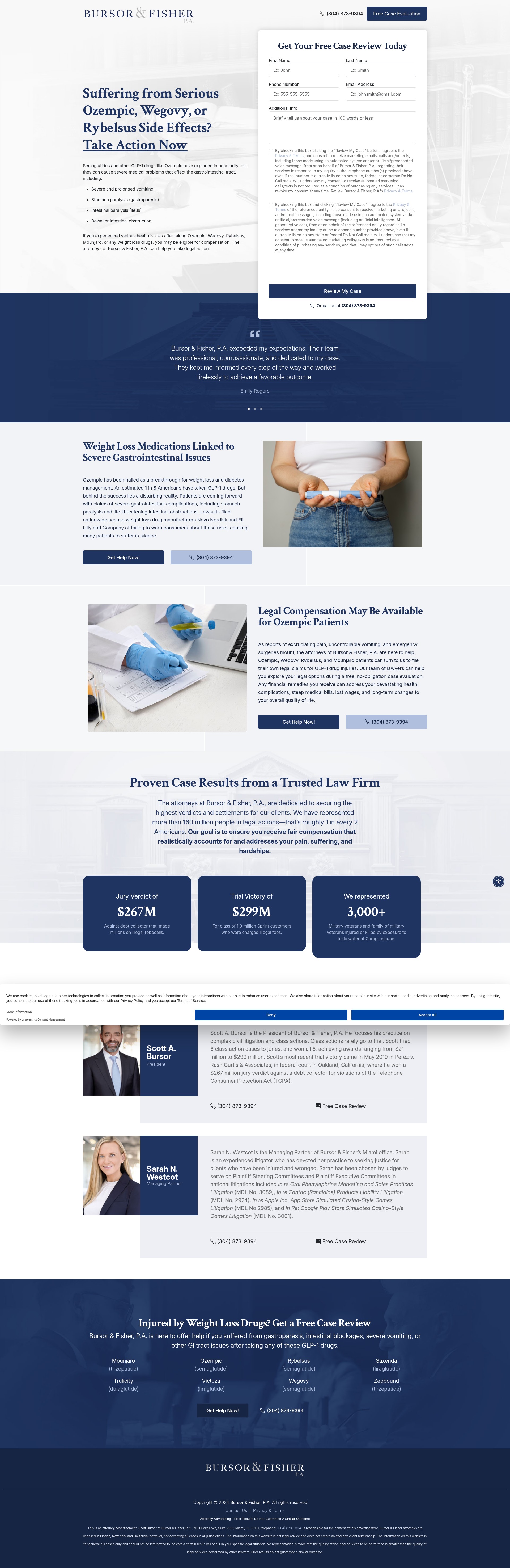 Screenshot of glplawsuit.com