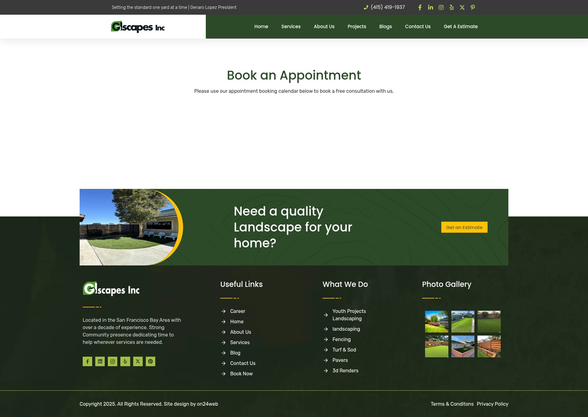 Screenshot of glscapesinc.com