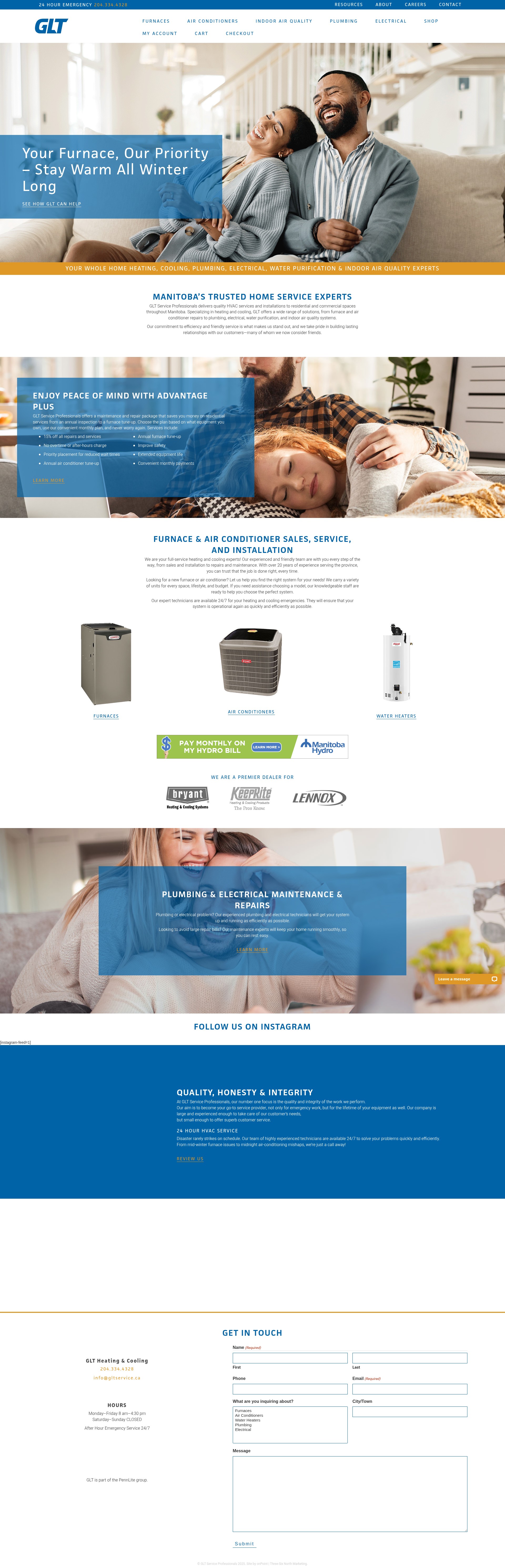 Screenshot of gltservice.ca