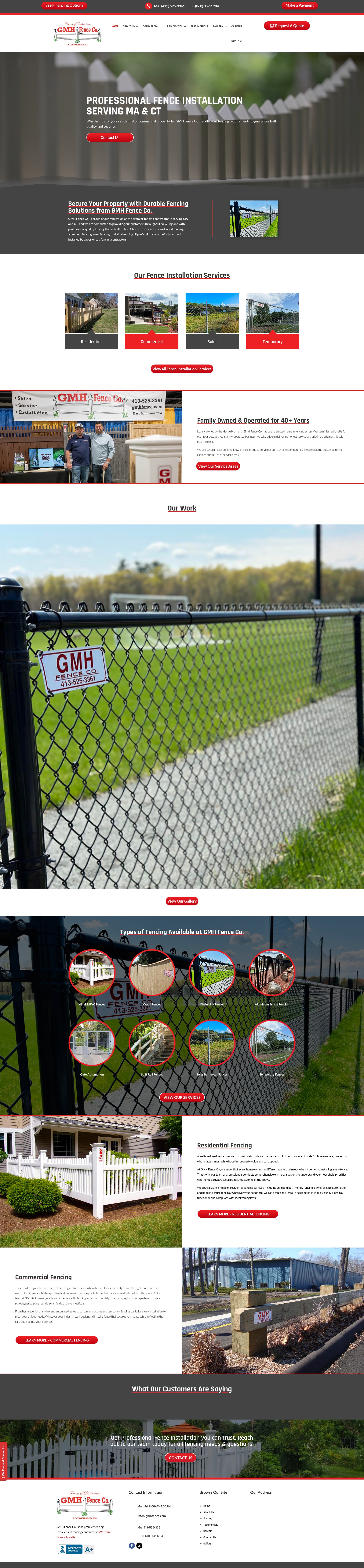 Screenshot of gmhfence.com