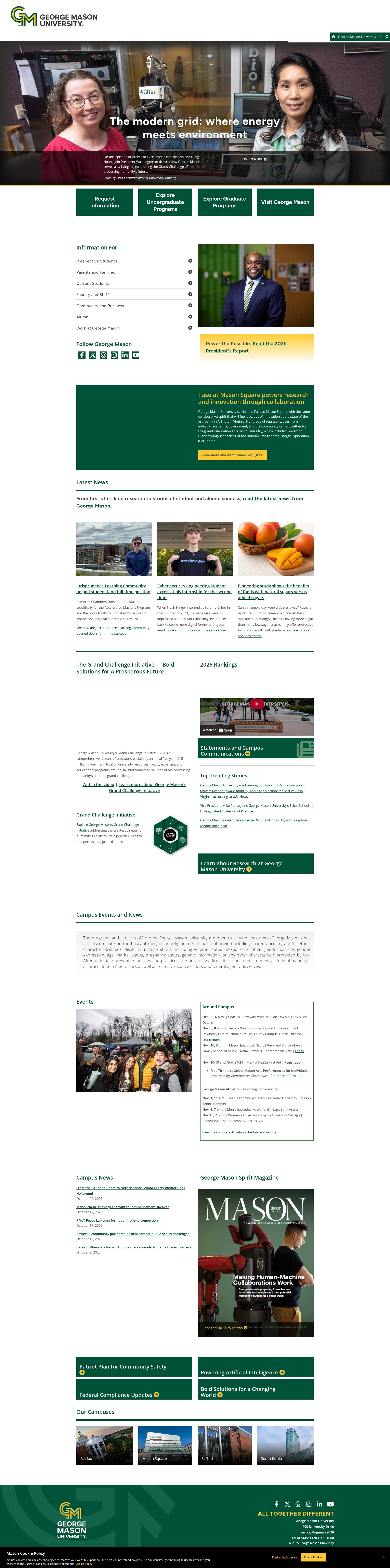 Screenshot of gmu.edu