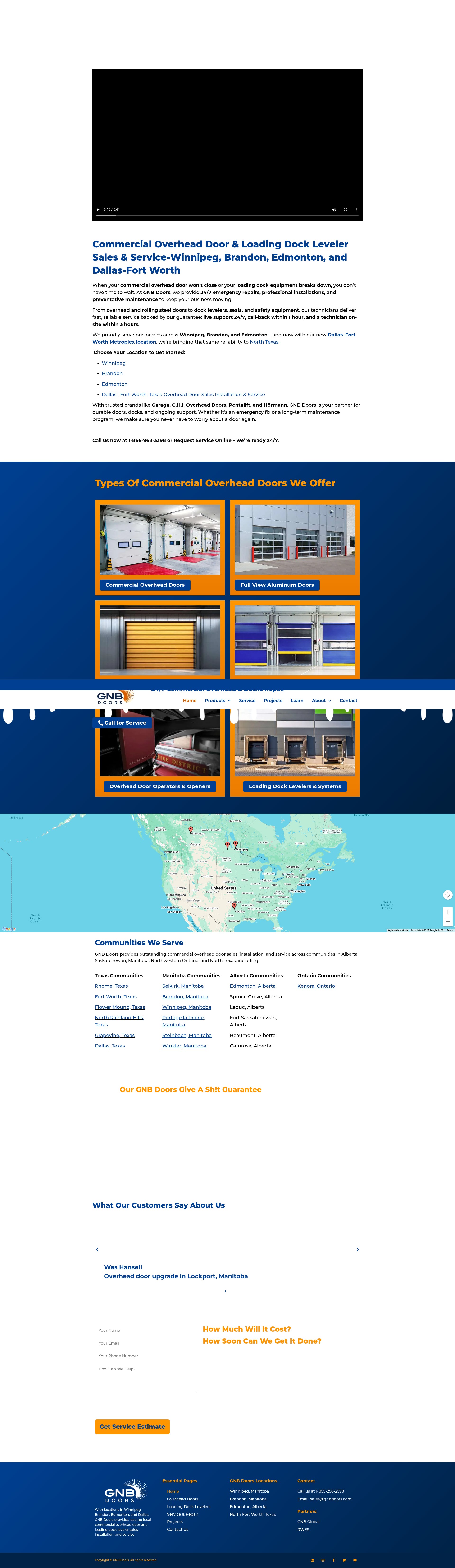 Screenshot of gnbdoors.com
