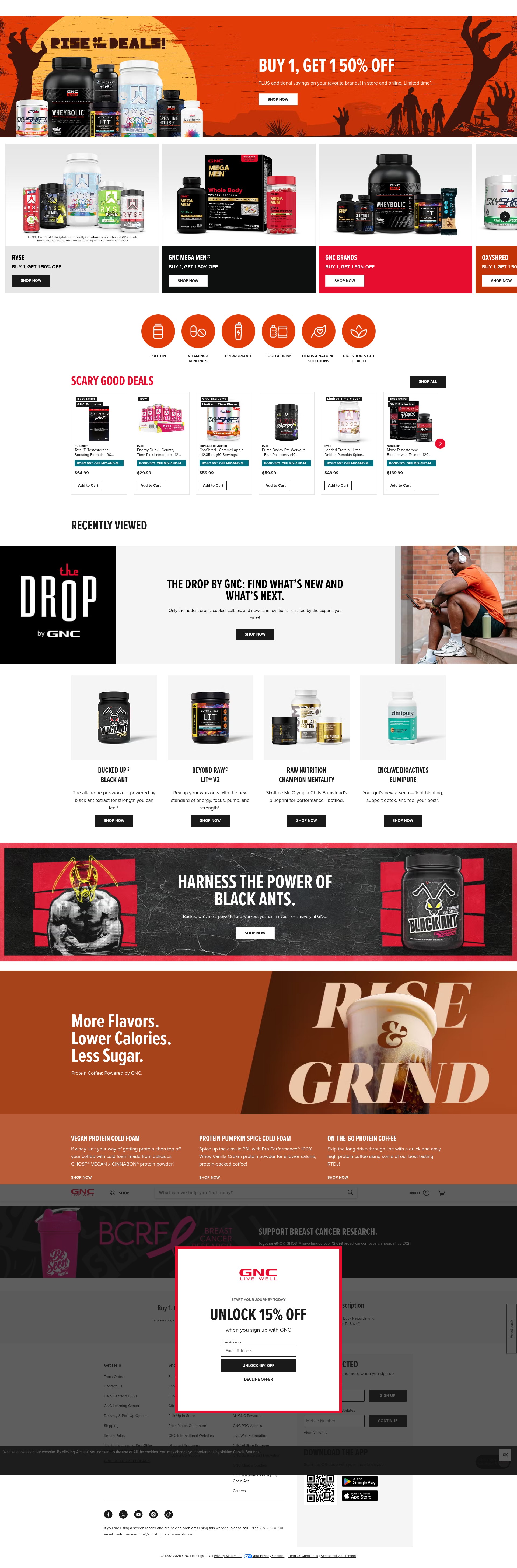 Screenshot of gnc.com