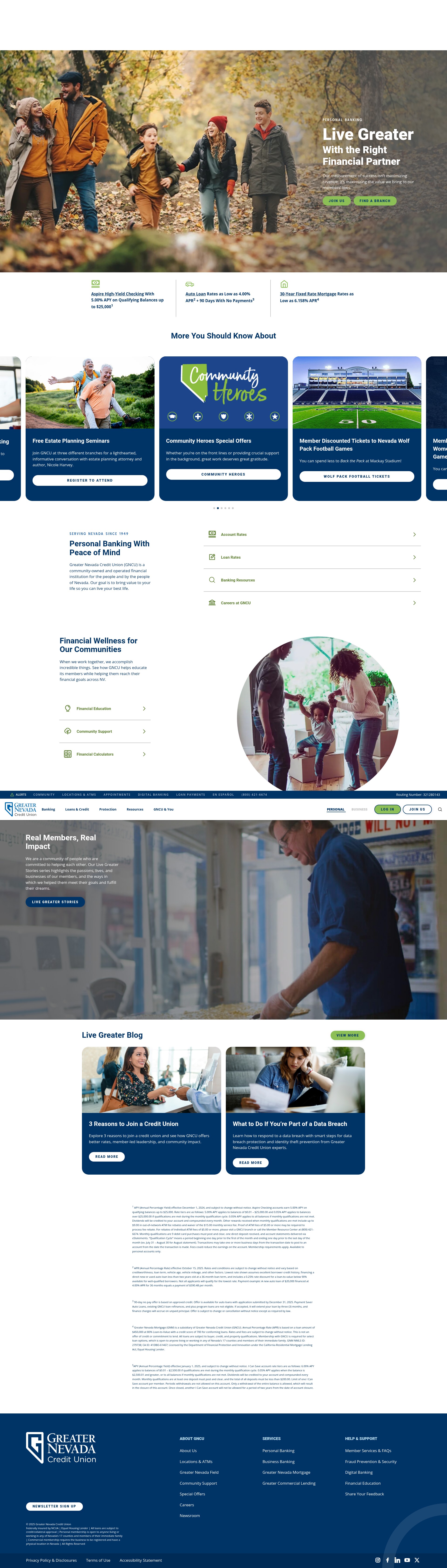 Screenshot of gncu.org