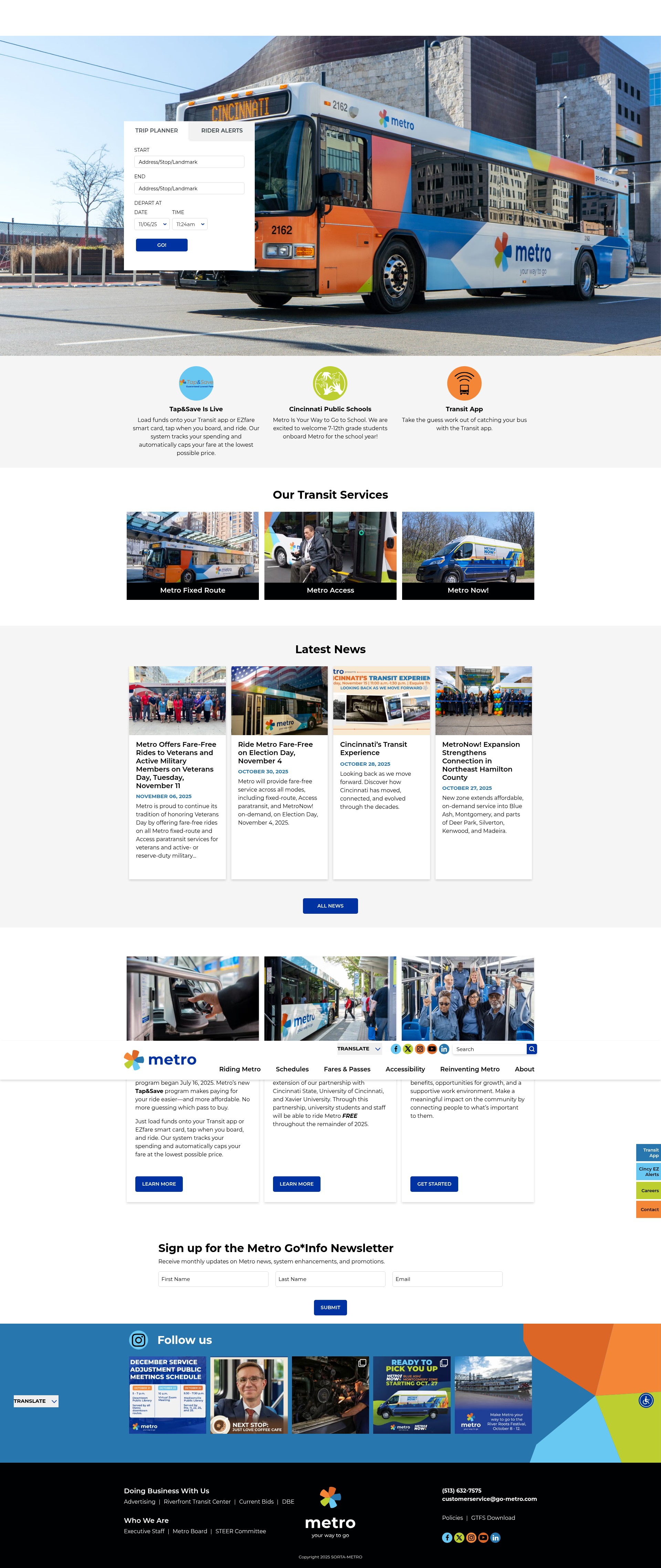 Screenshot of go-metro.com