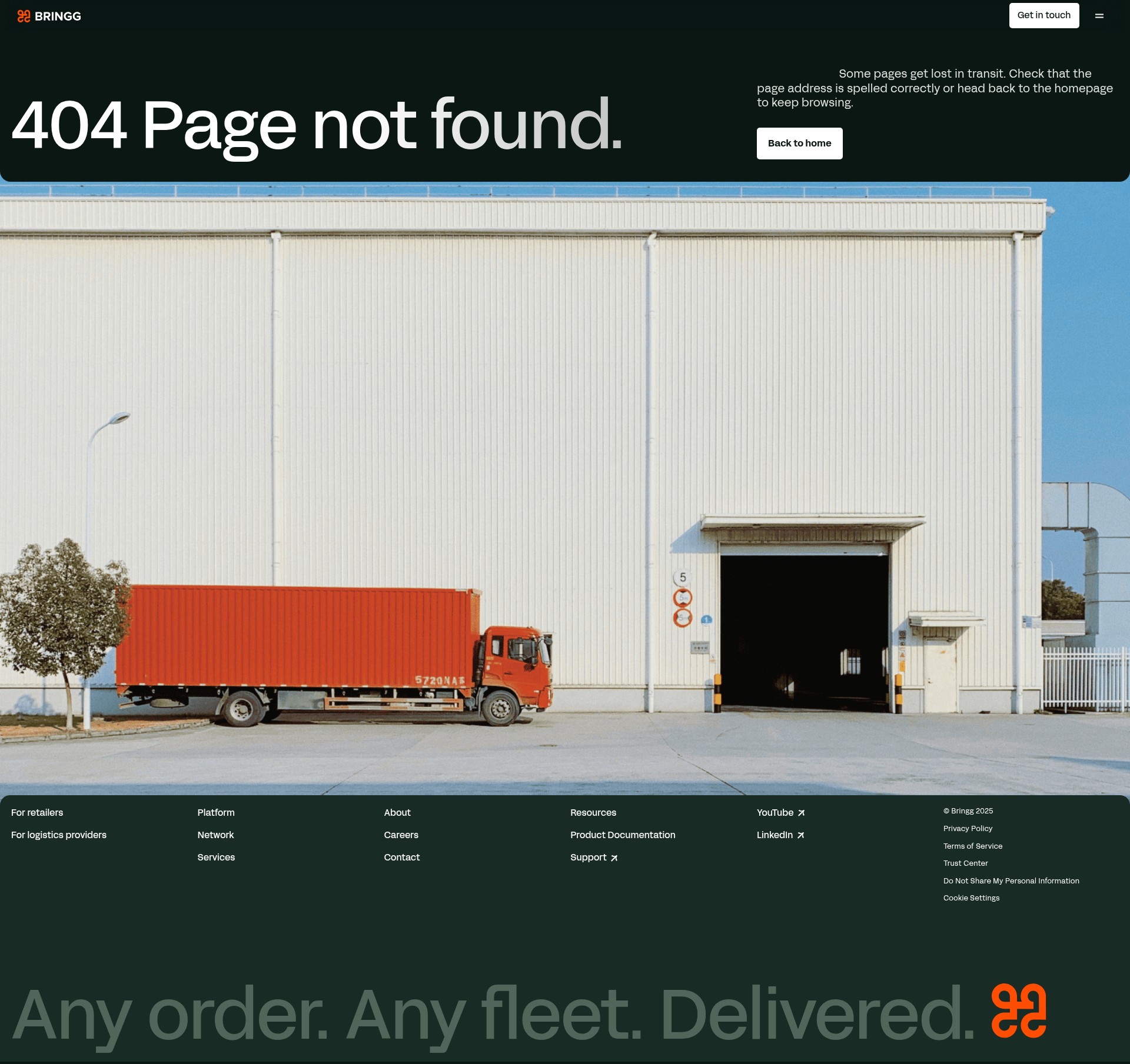 Screenshot of go.bringg.com