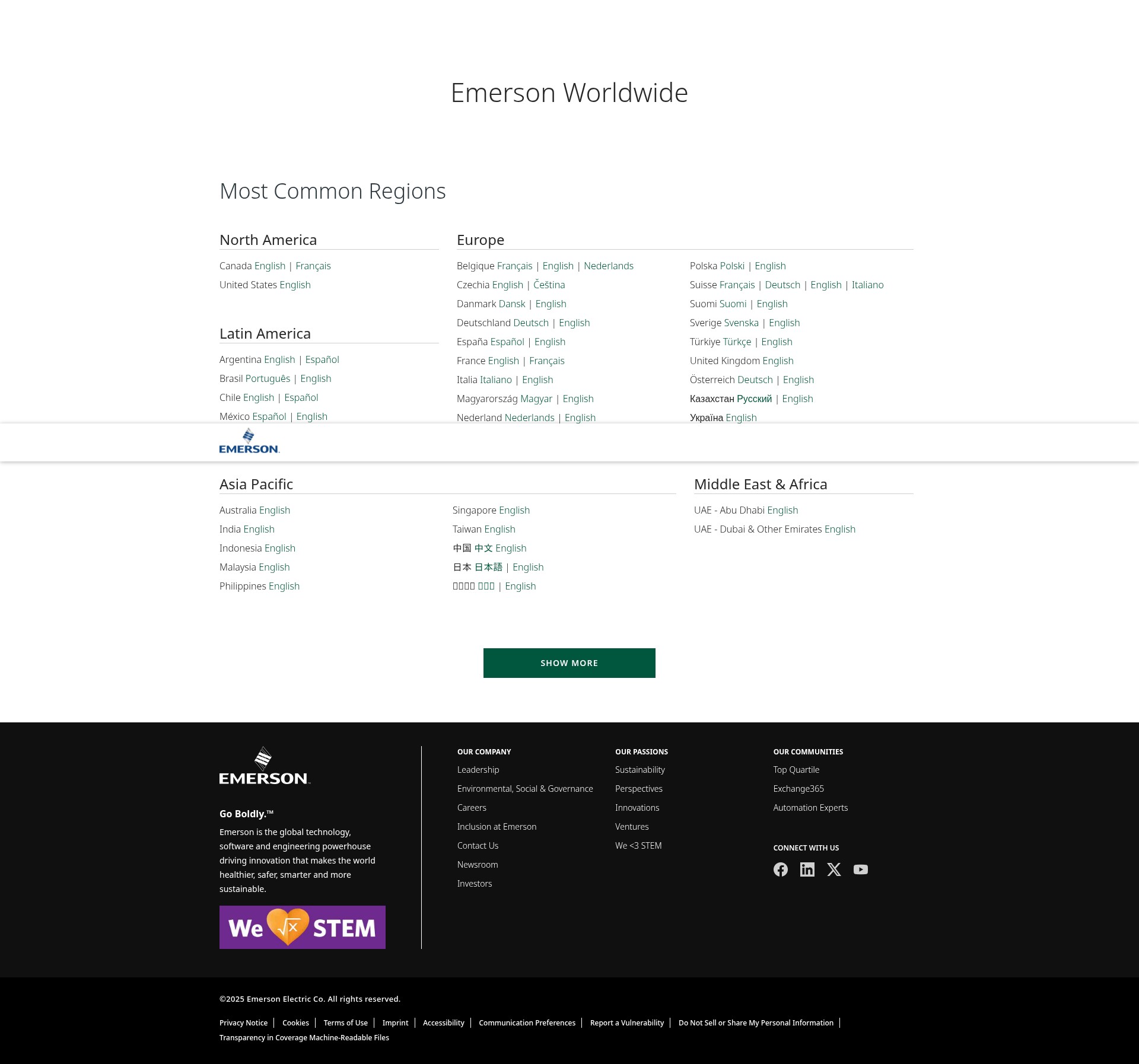 Screenshot of go.emersonautomation.com