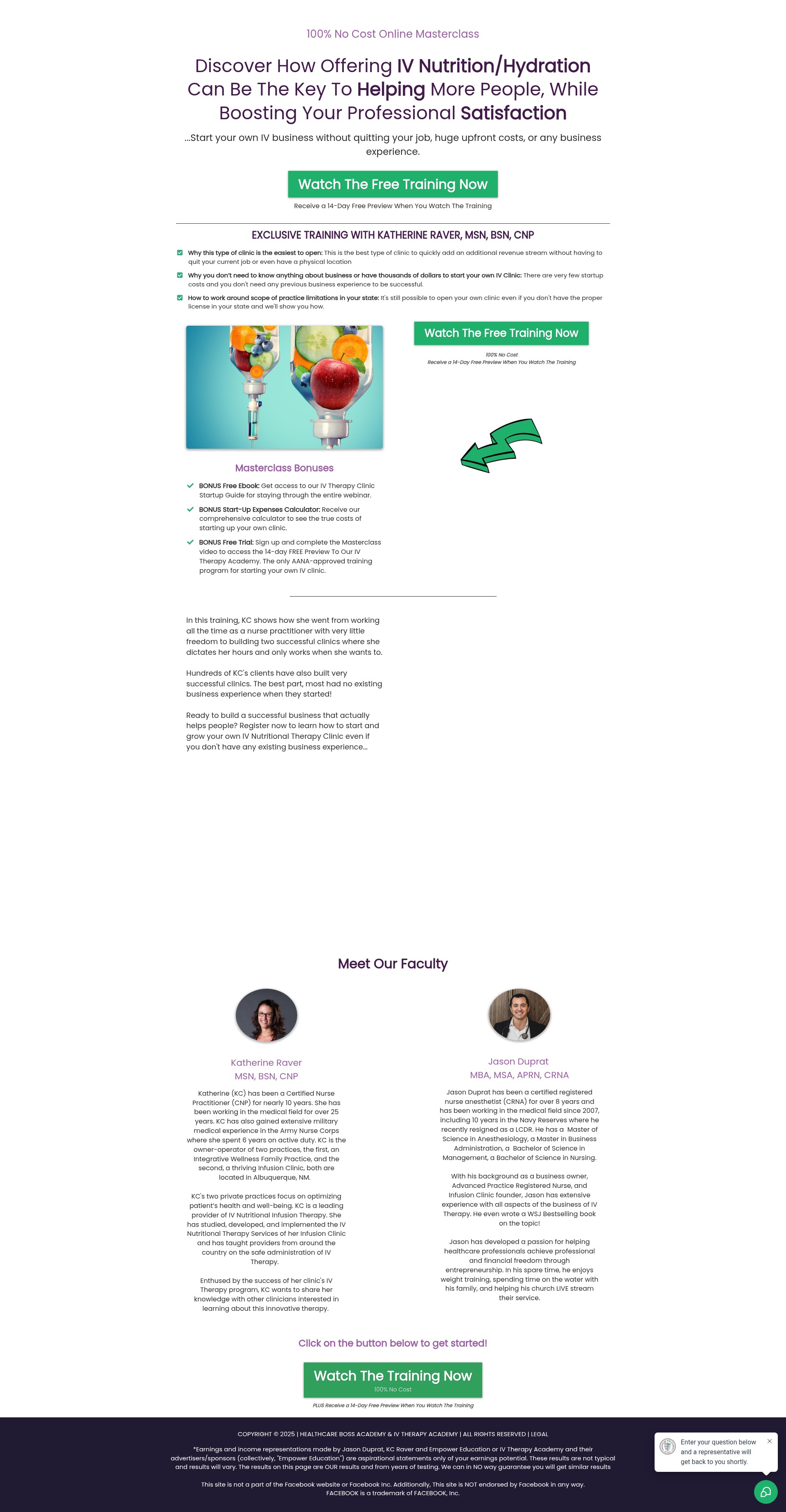Screenshot of go.ivtherapyacademy.com