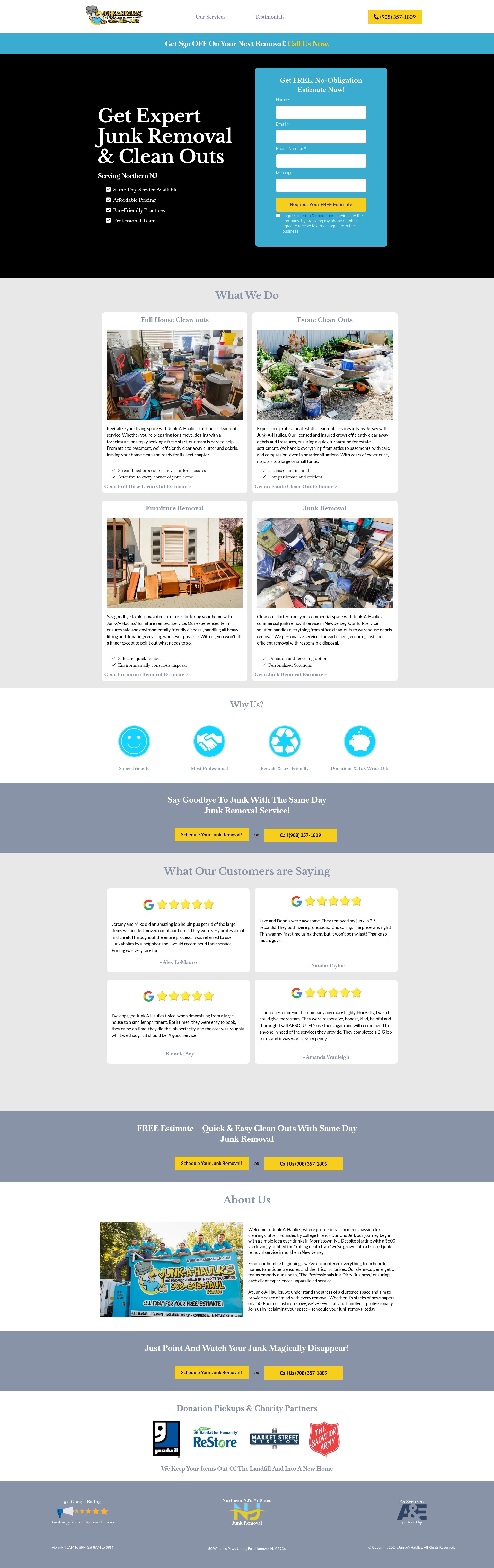 Screenshot of go.junkahaulics.com