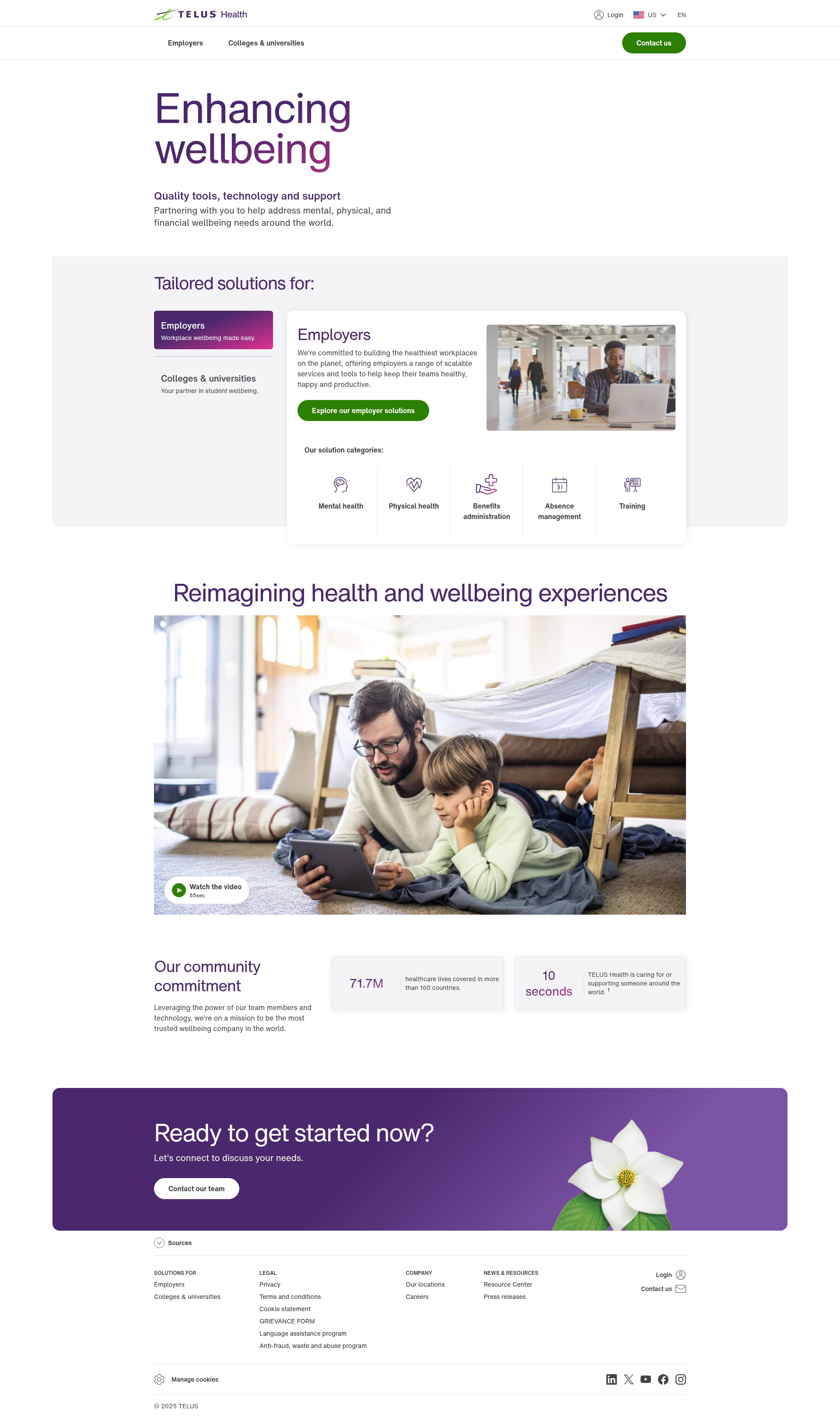 Screenshot of go.telushealth.com