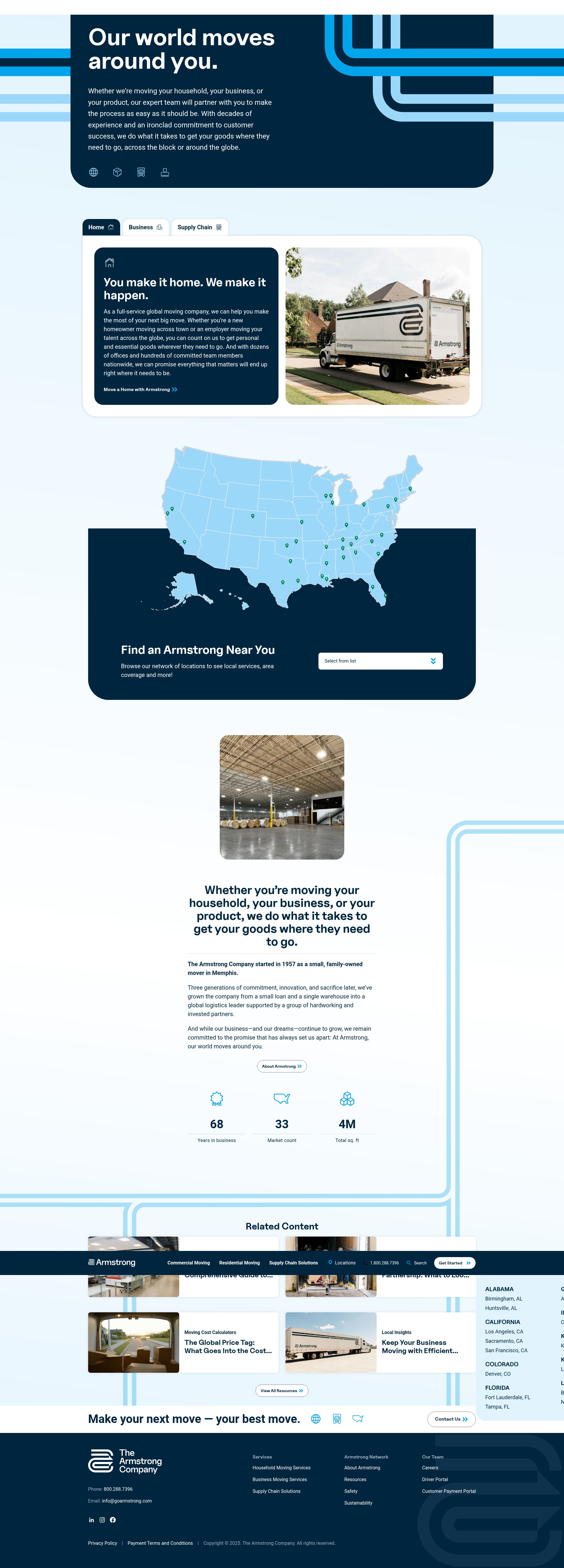 Screenshot of goarmstrong.com