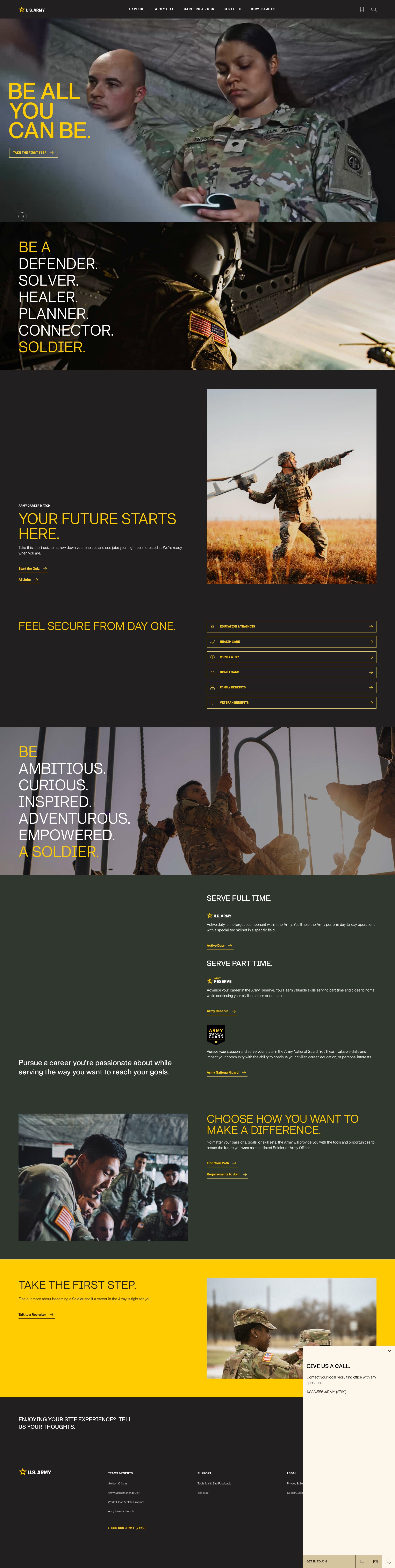Screenshot of goarmy.com