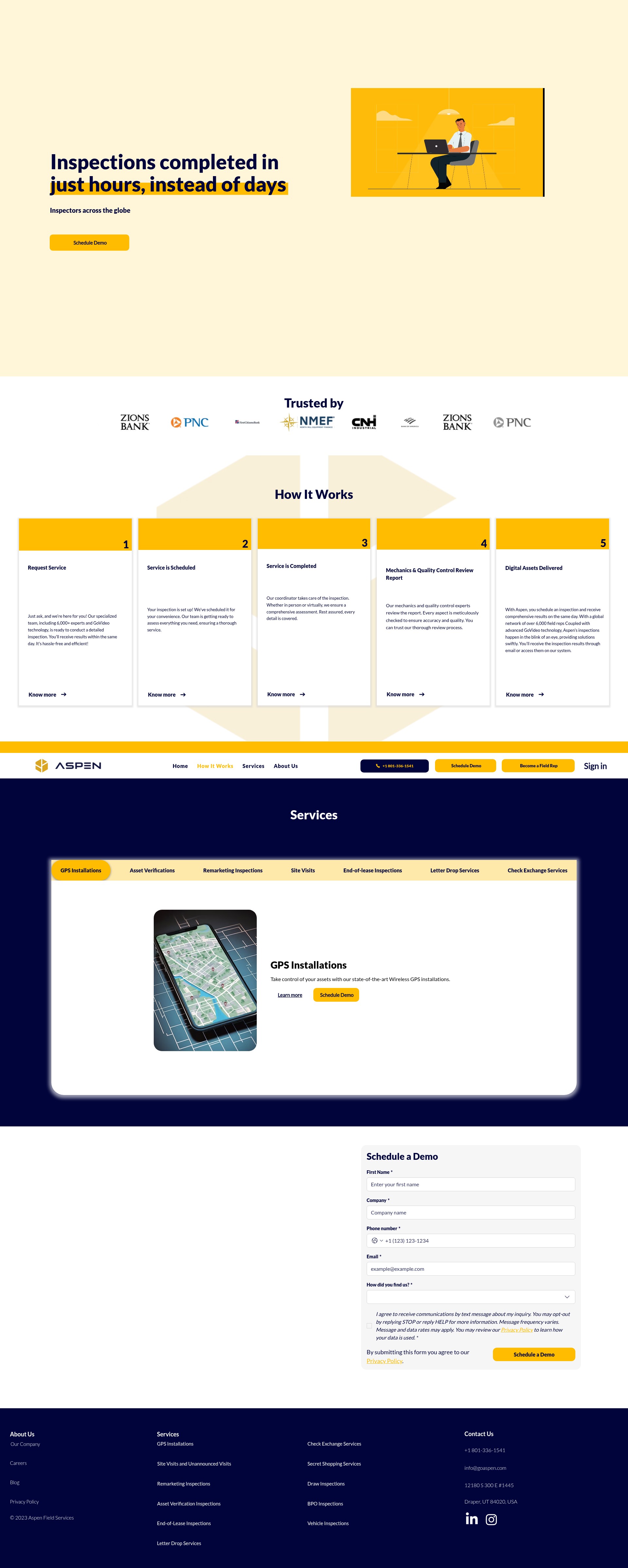 Screenshot of goaspen.com