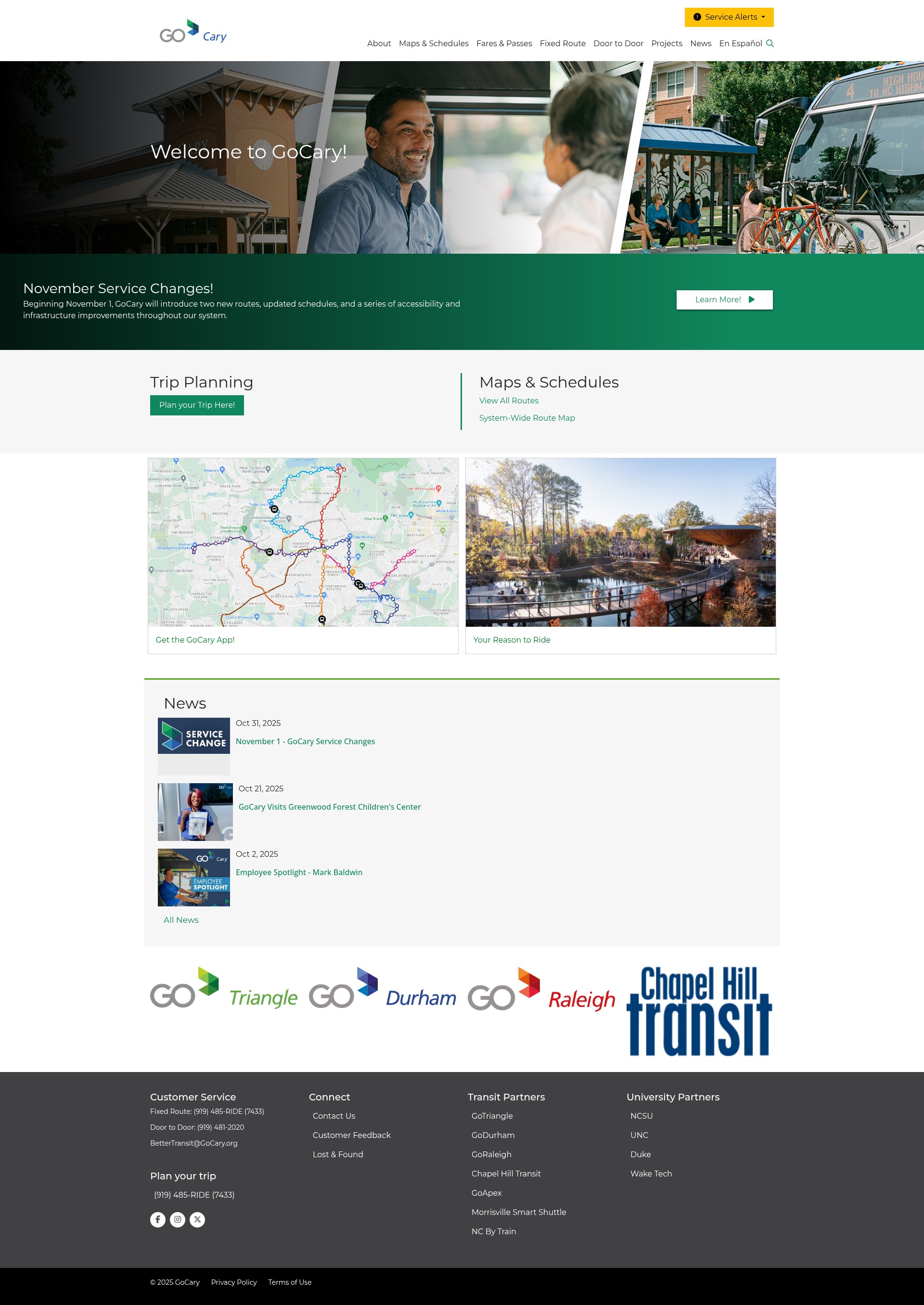 Screenshot of gocary.org