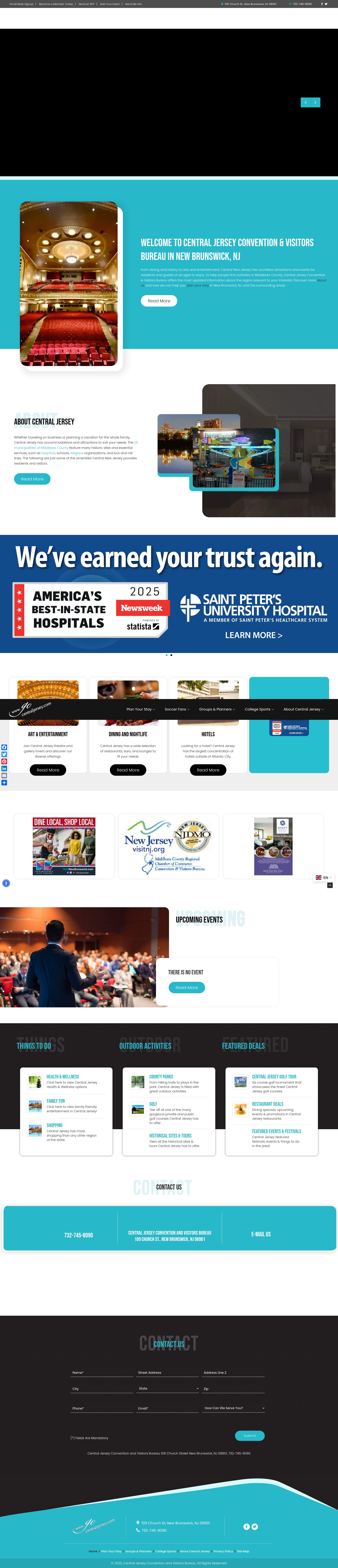 Screenshot of gocentraljersey.com