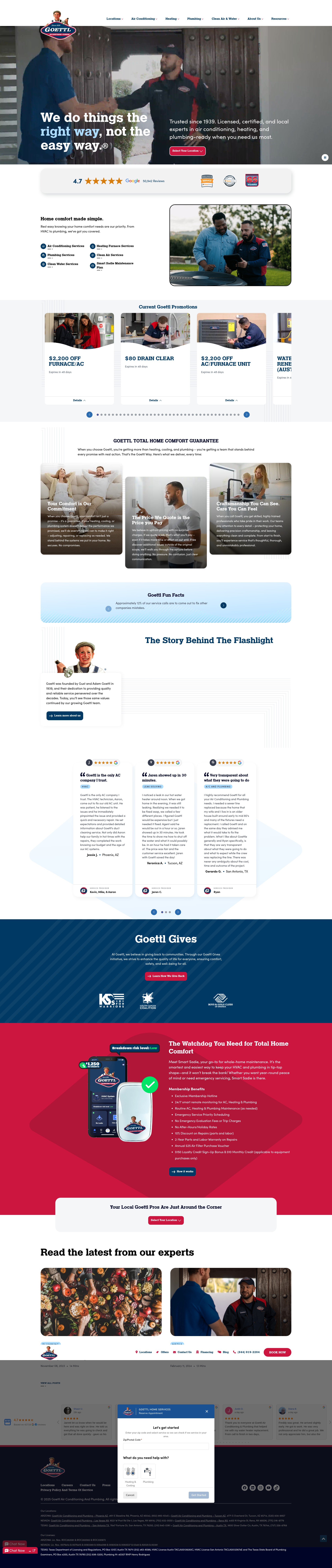 Screenshot of goettl.com