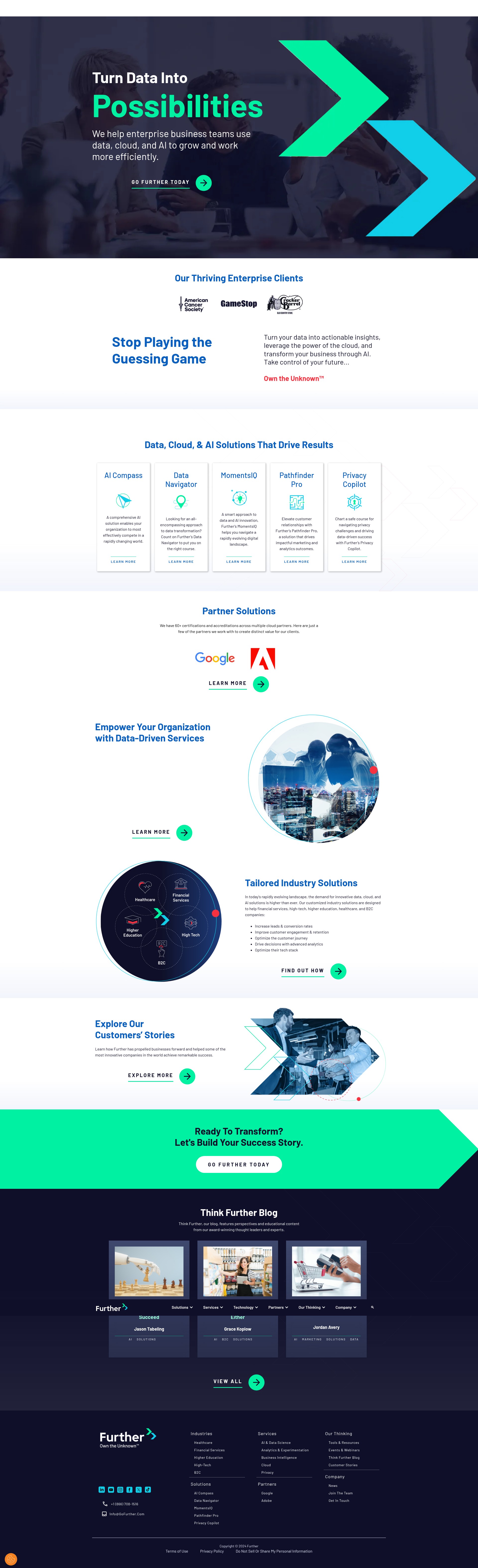 Screenshot of gofurther.com