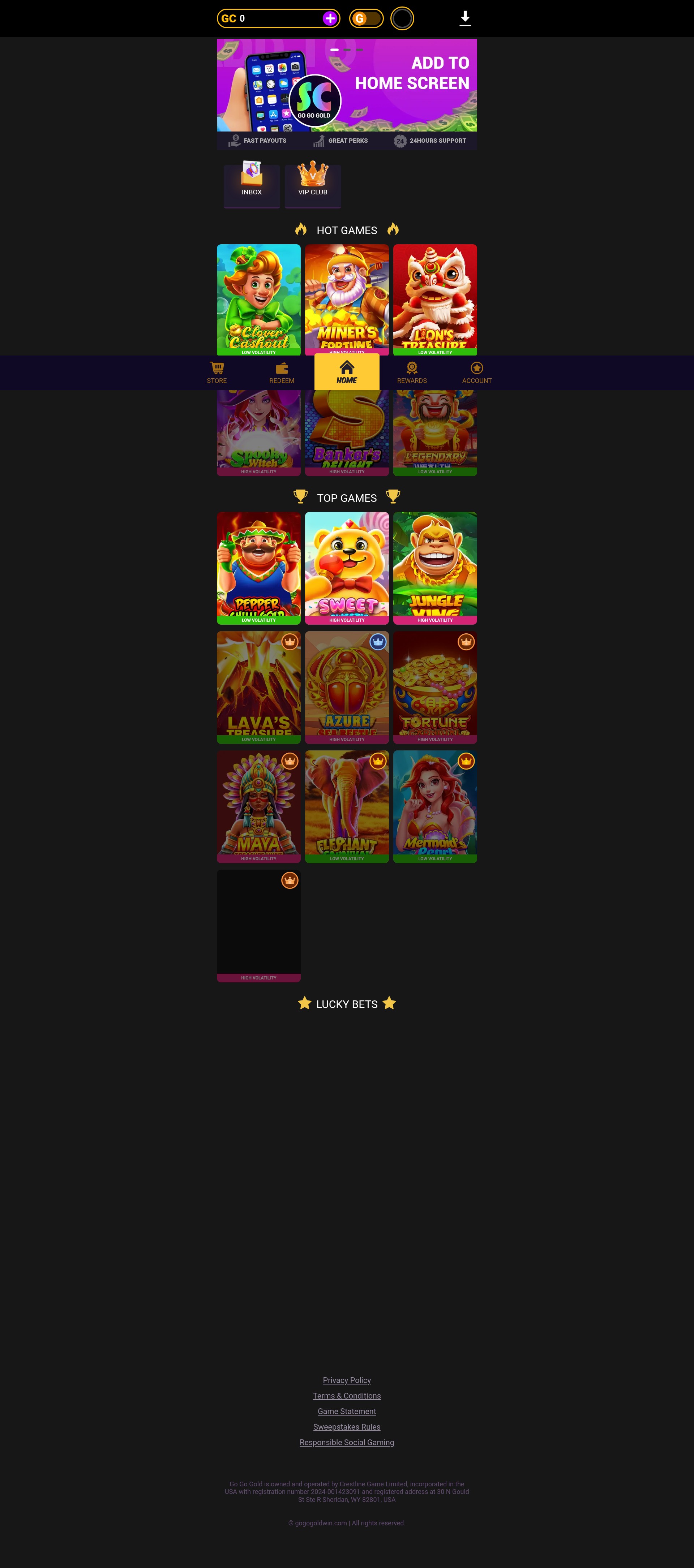 Screenshot of gogogoldwin.com