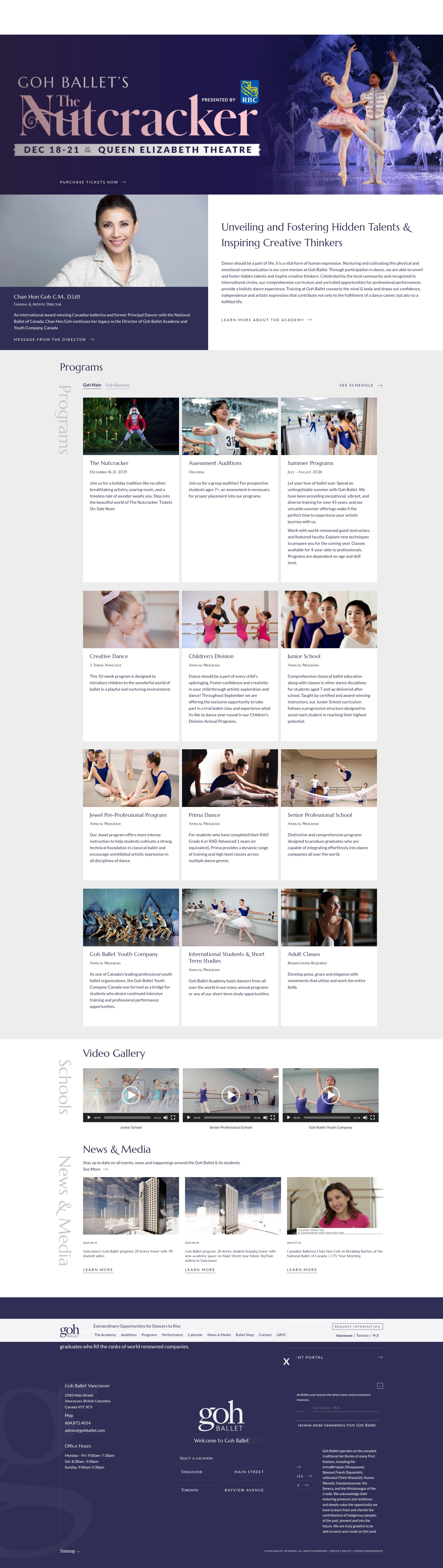Screenshot of gohballet.com