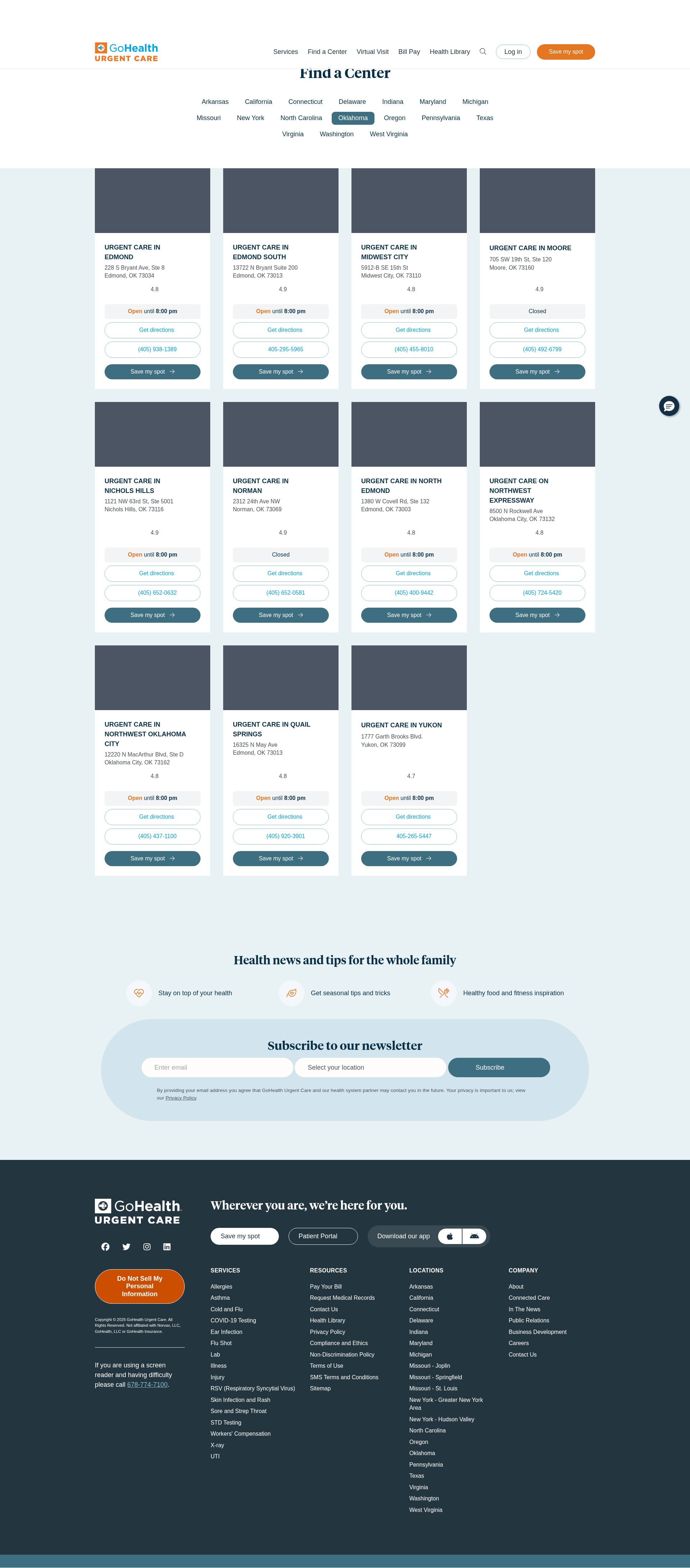 Screenshot of gohealthuc.com