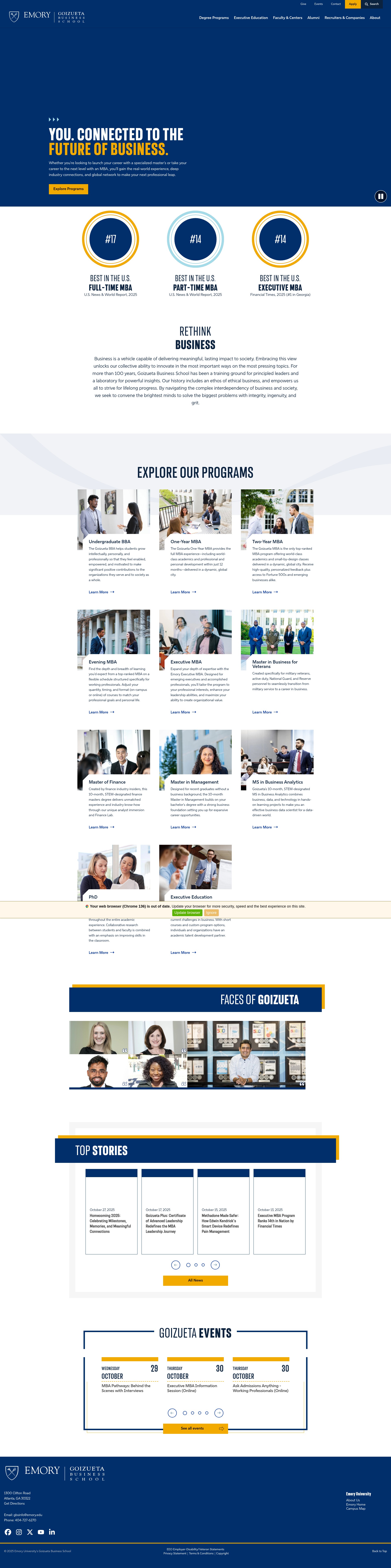 Screenshot of goizueta.emory.edu